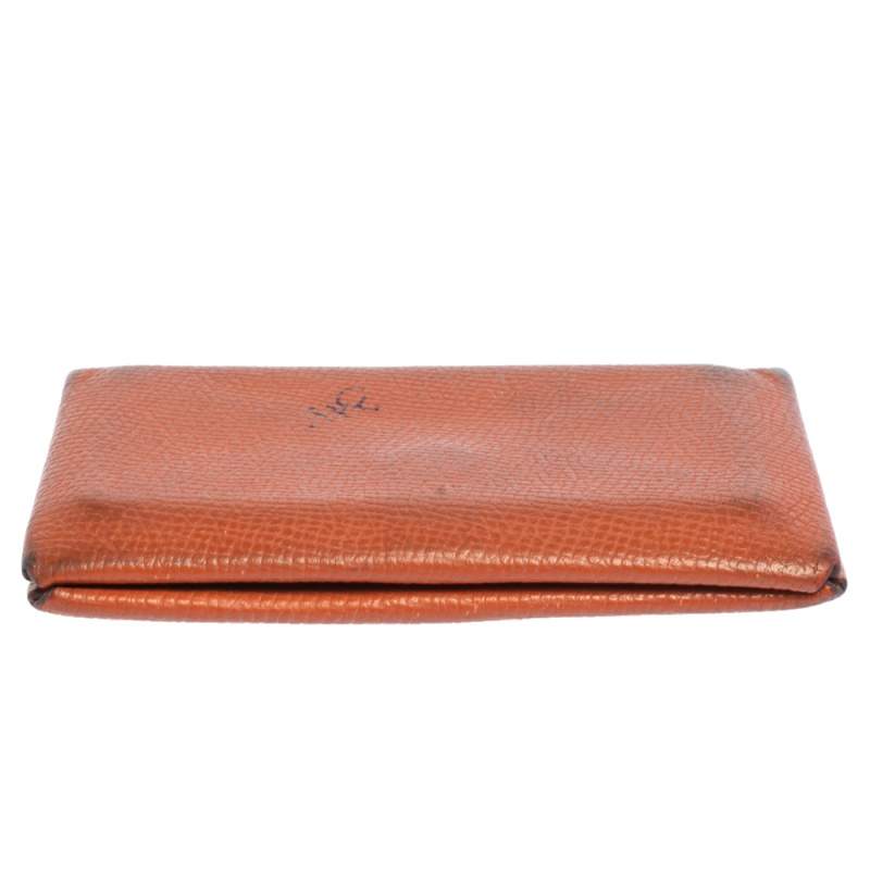 Calvi leather card wallet Hermès Brown in Leather - 34035492