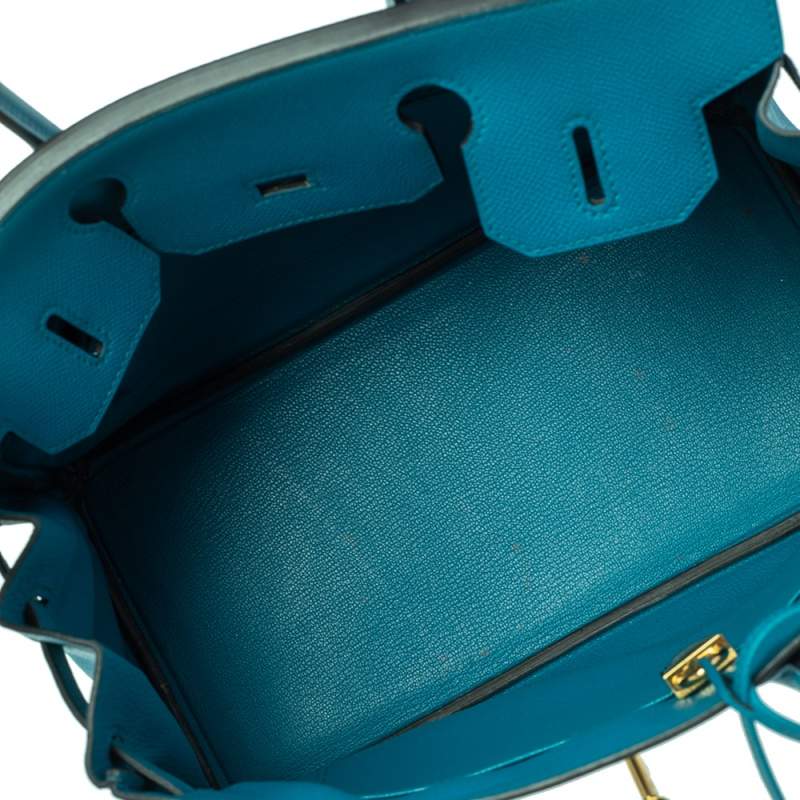 Hermes 30cm Blue Paradis Epsom Leather Birkin Bag with Gold, Lot #58080