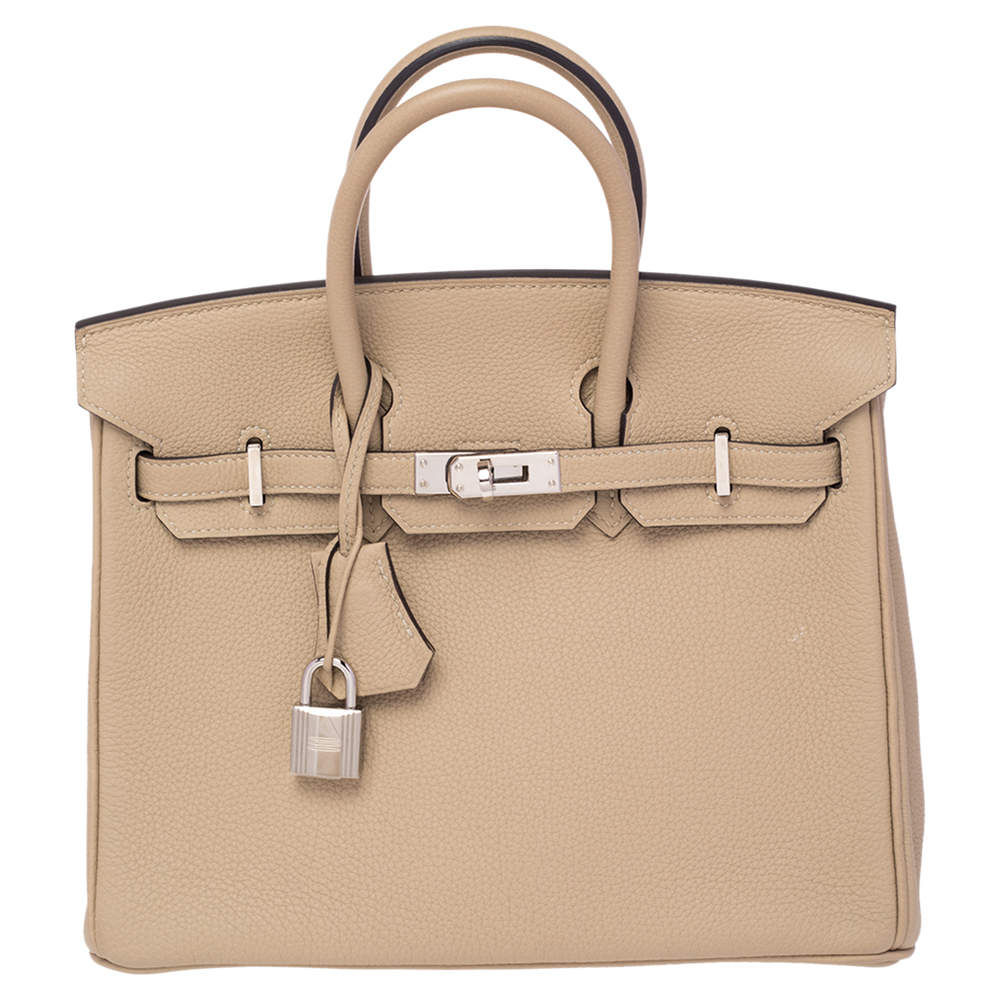 مملوكة مسبقًا حقيبة هيرمس بيركين إكسسوار بلاديوم جلد سويفت أخضر تفاحي 25