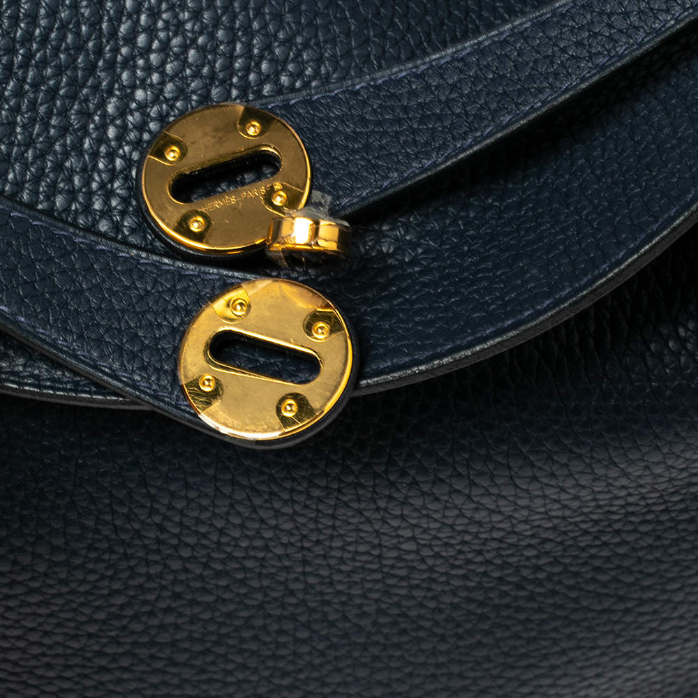 Hermes Bleu Nuit Lindy 30 Bag – The Closet