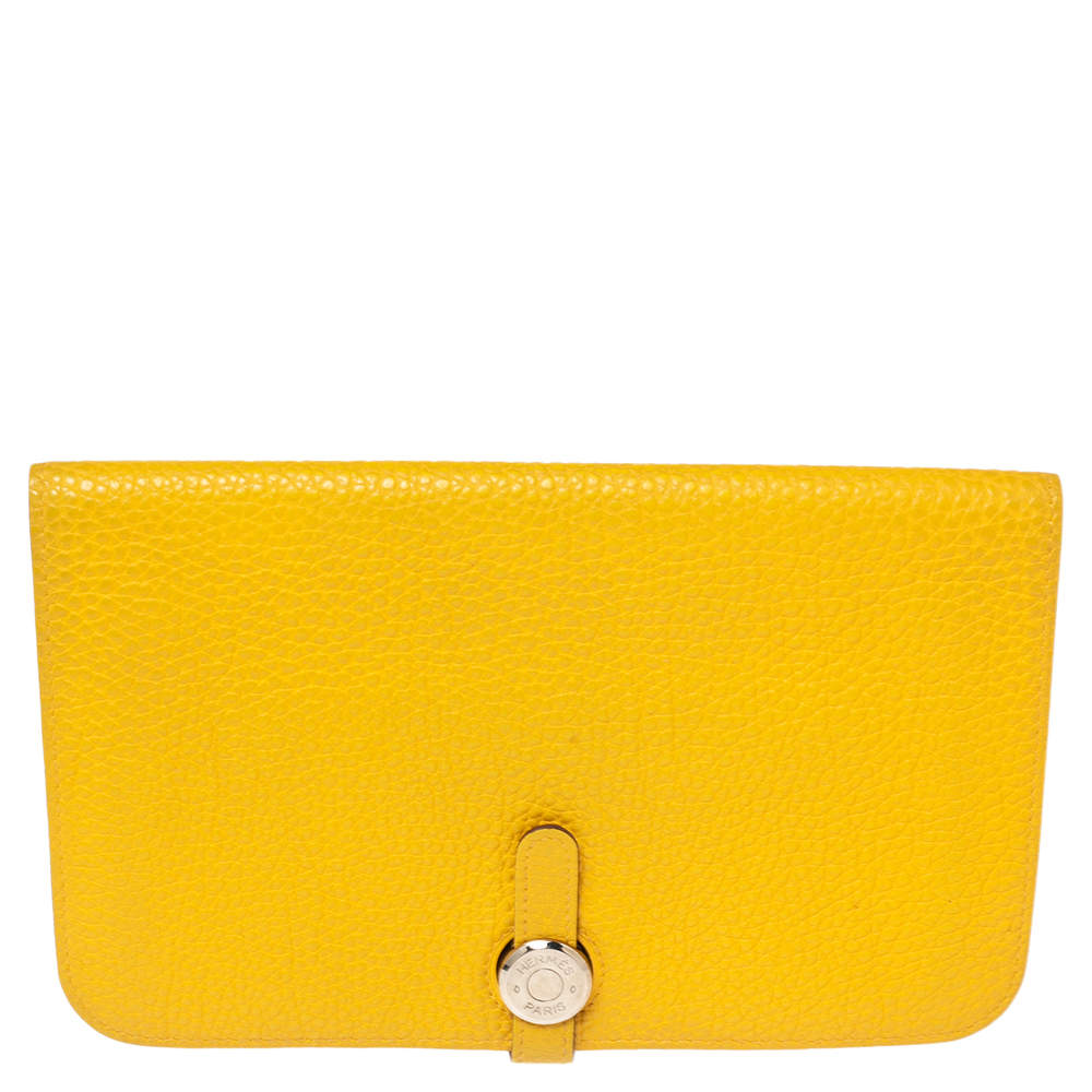 Pre Owned Hermes Soleil Togo Leather Dogon Duo Wallet