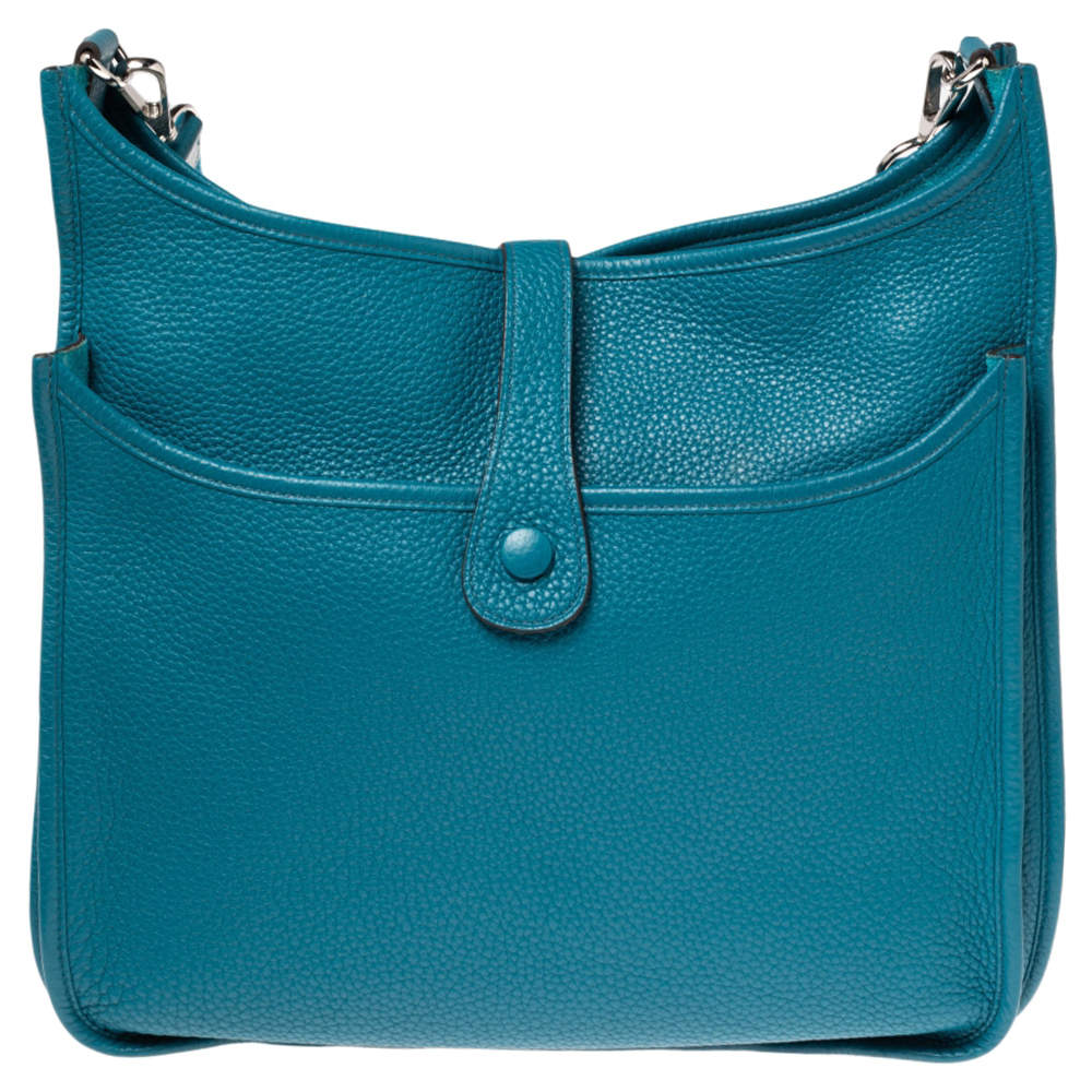 Hermès, Clemence Evelyne III in Colvert Turquoise