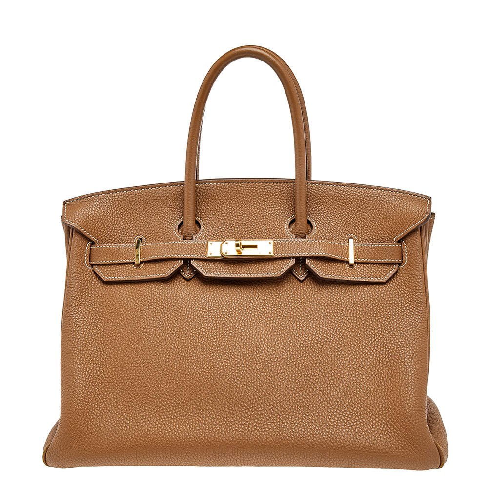 Hermes Gold Togo Leather Gold Plated Birkin 35 Bag