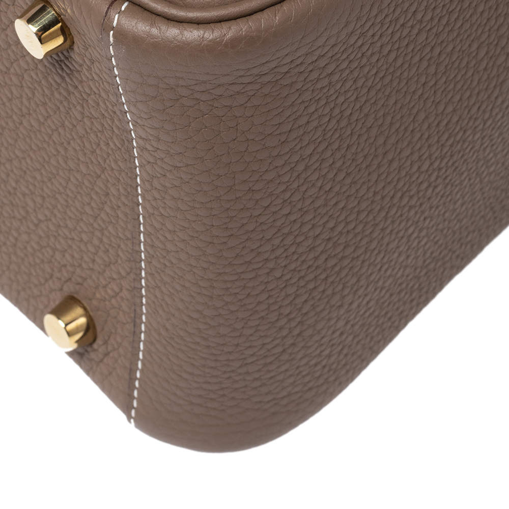Hermès Etoupe Swift 34cm Lindy Bag