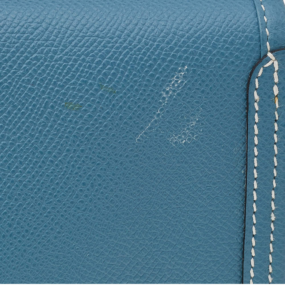 HERMES clutch bag blue black leather size W29cmxH20cmxD1cm Weight 250g  France