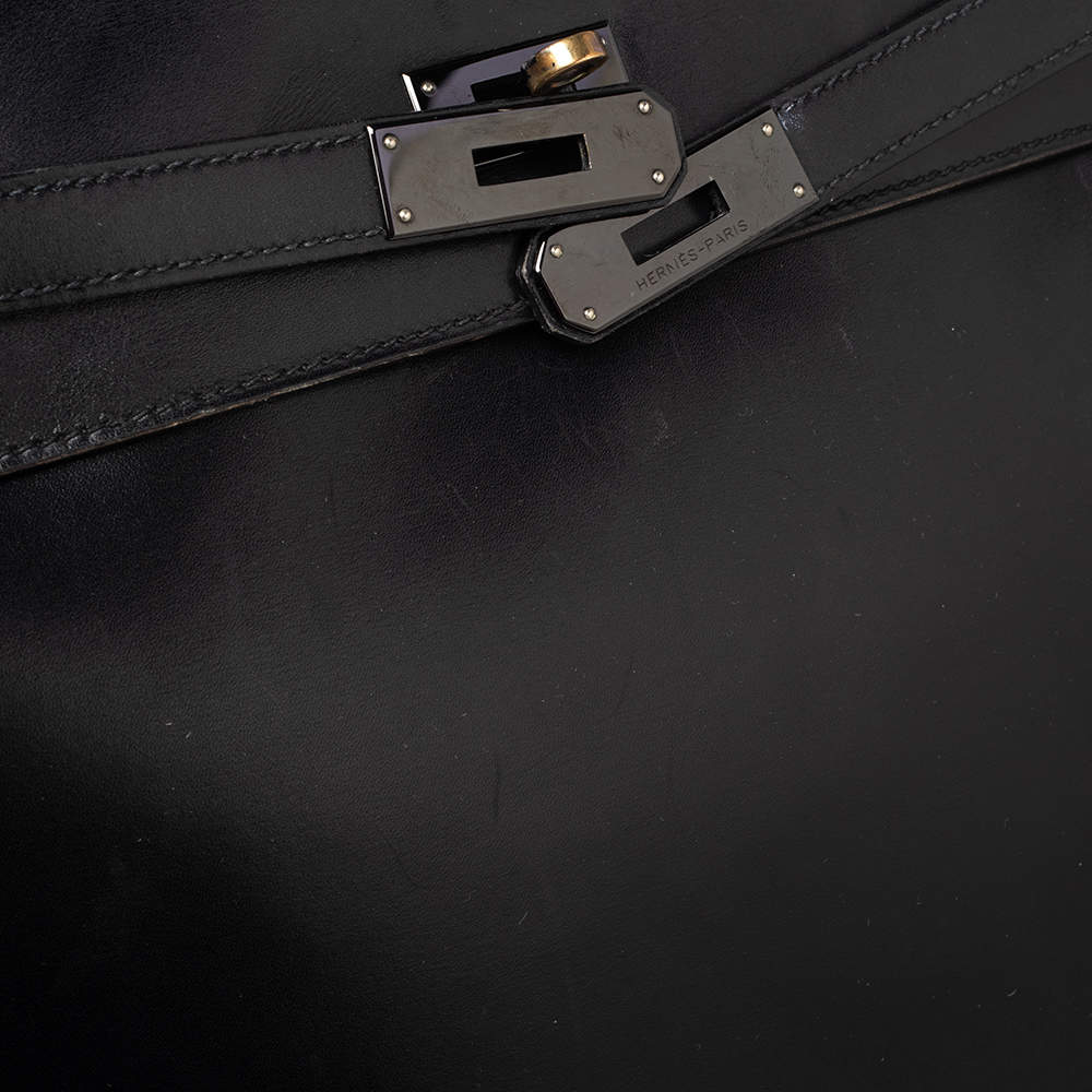 Hermès SO Black Box Calf Kelly Retourne 35 QGBEBB0AKB003