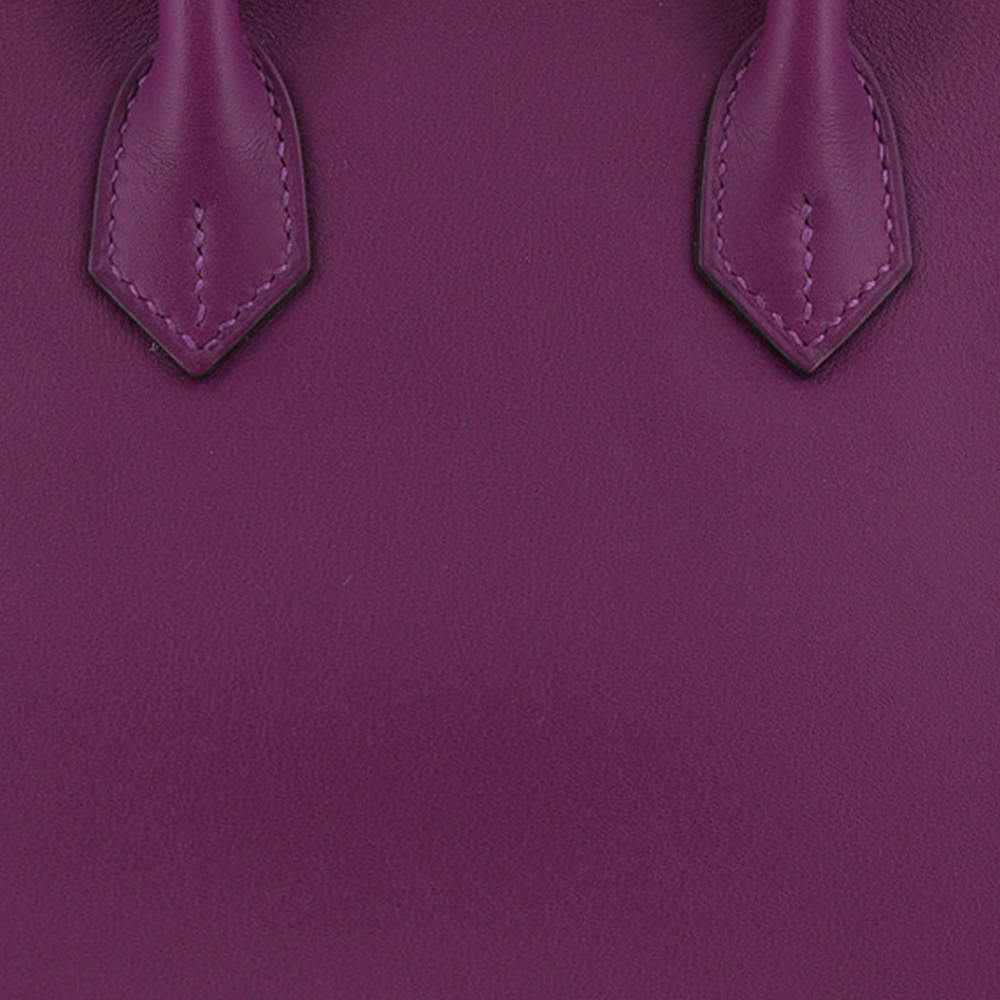 Hermes Birkin Handbag Purple Swift with Palladium Hardware 25 Purple  21971842