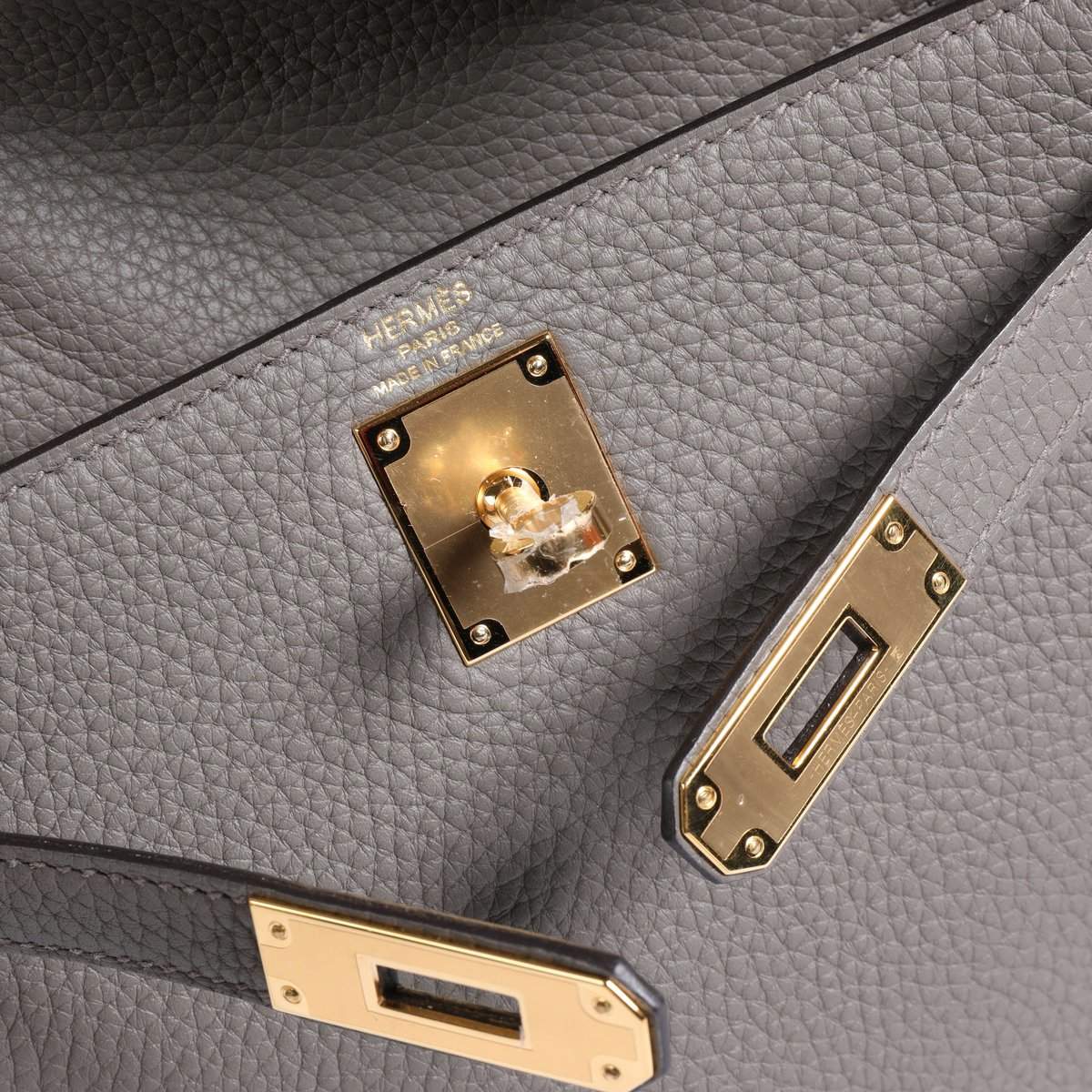 HERMES Kelly Ado II Backpack Etoupe Clemence GHW - Timeless Luxuries
