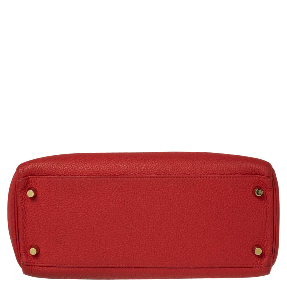 Hermès Hermes Kelly bag Returned Burgundy Togo leather 28 cm returned Red  ref.873941 - Joli Closet