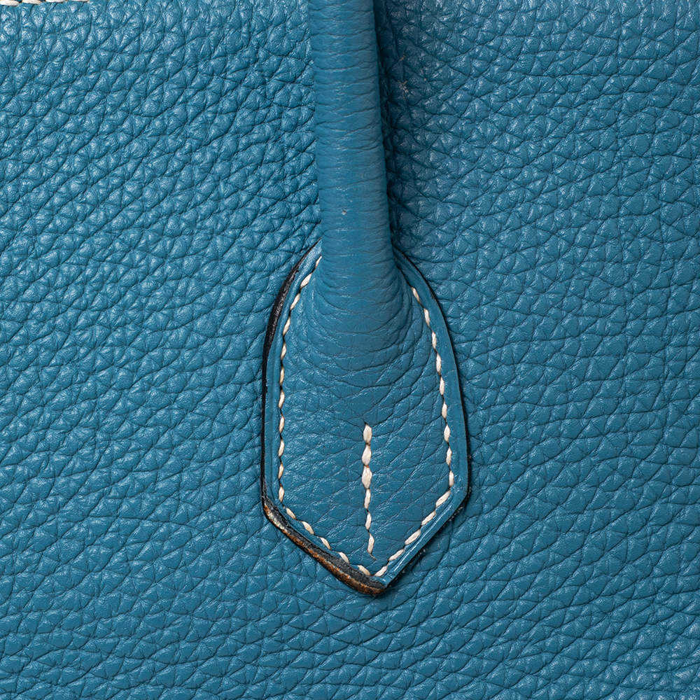 Hermes Birkin Bag Tasche 35 Fjord Leder Blue Nuit Gold