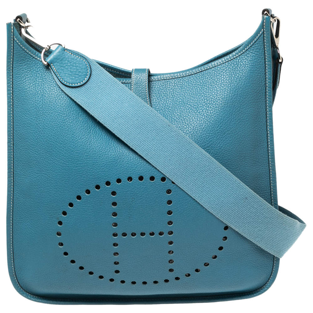 Hermes Bleu Jean Togo Leather Evelyne I GM Bag Hermes | The Luxury Closet