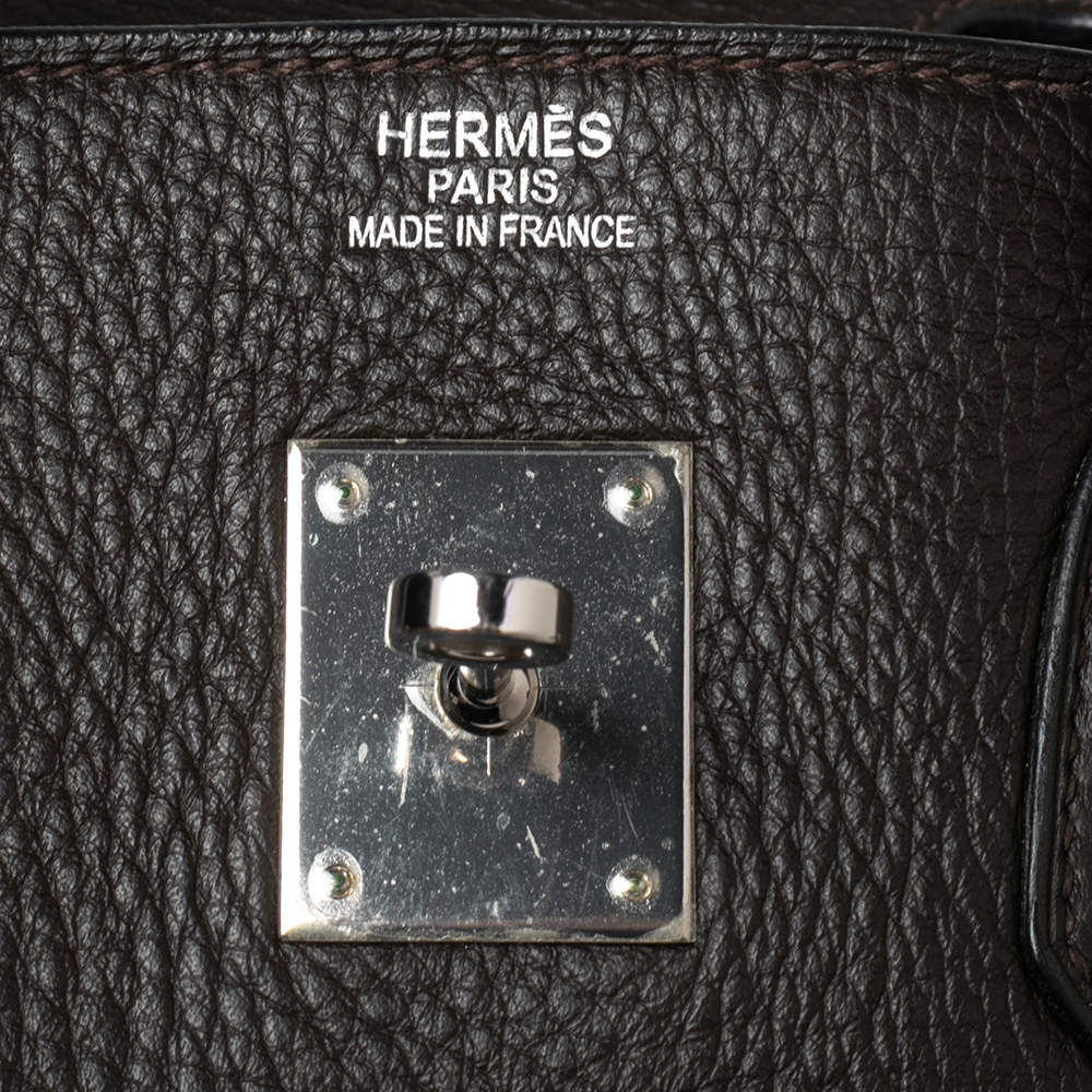 Hermès Birkin 35cm In Chocolate Brown Clemence Leather With Gold