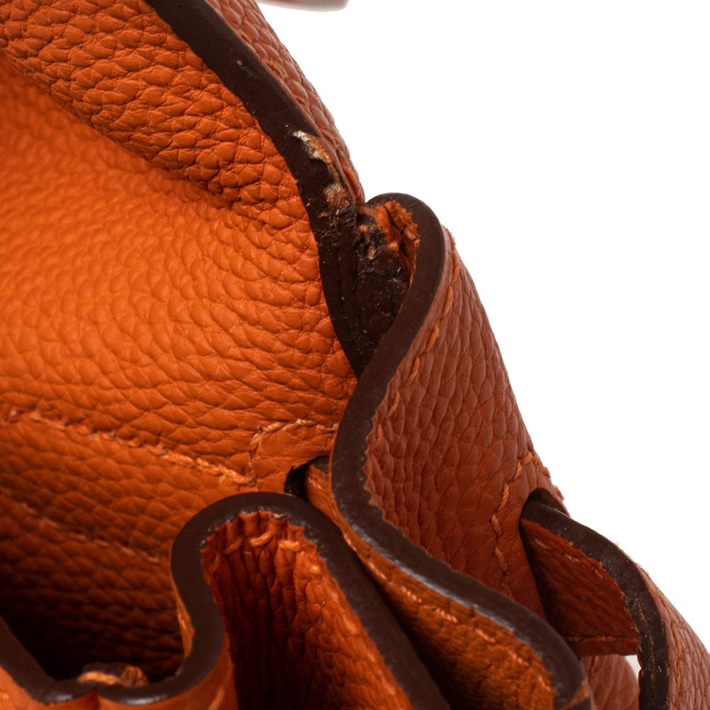 Hermès Orange Togo Leather Gold Finish Kelly Retourne 35 Bag Hermes