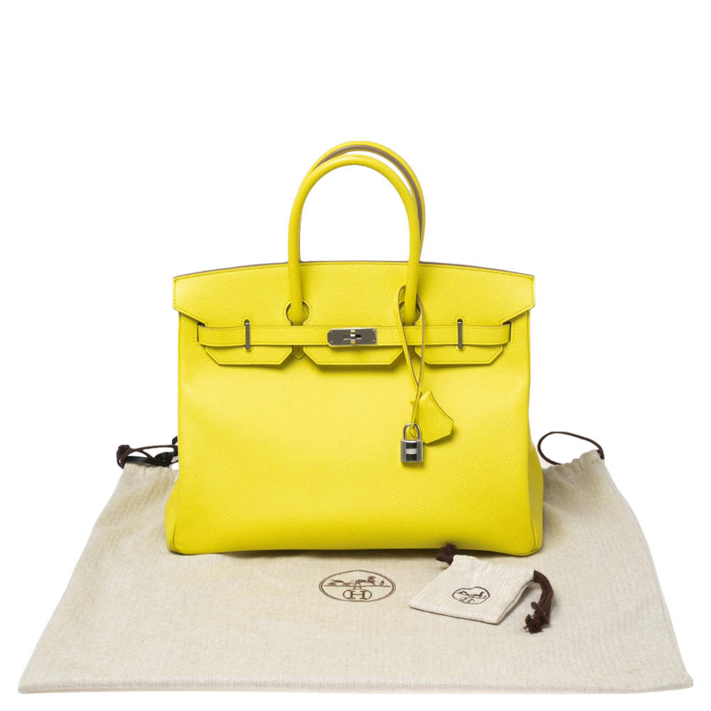 HERMES Epsom Birkin 35 Lime 1265097