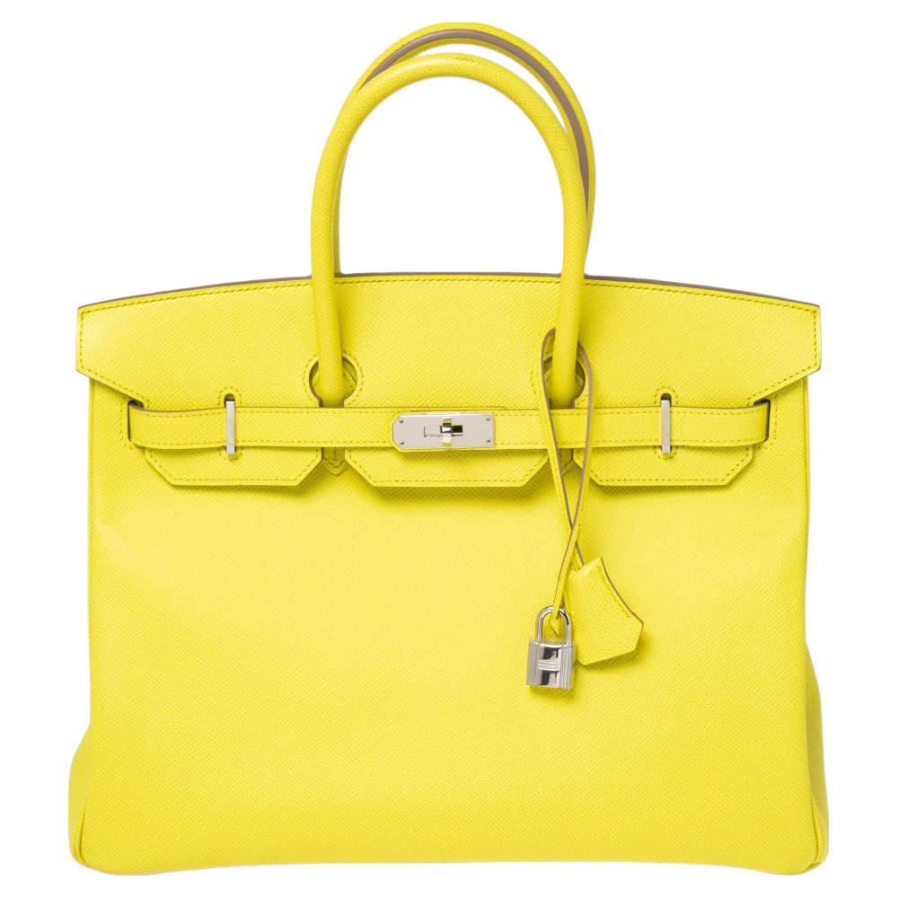 Lime Epsom Birkin 35 Palladium Hardware, 2019, Handbags and Accessories, 2023