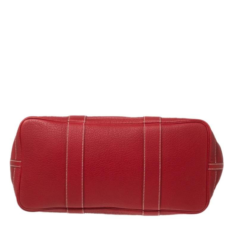 Hermes Rouge Grenat Negonda Leather Garden Party 36 Bag Hermes