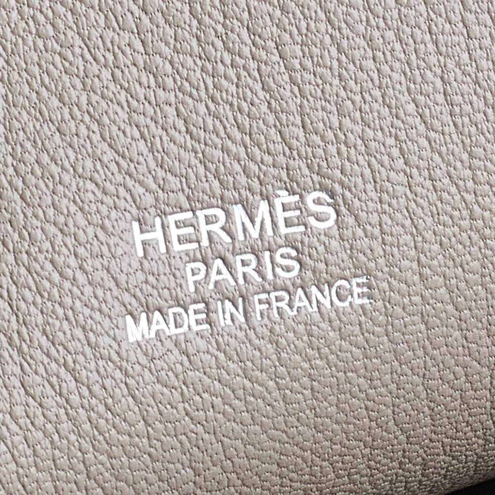 Hermes Bambou/Gris Tourterelle Togo Leather Jypsiere 34 Bag Hermes