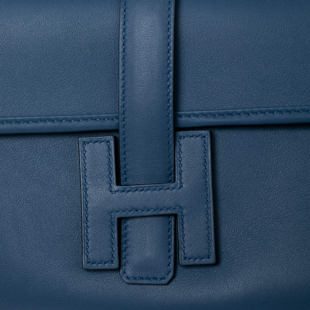 Hermès Blue Hydra Swift Jige Elan BNIB - Vintage Lux