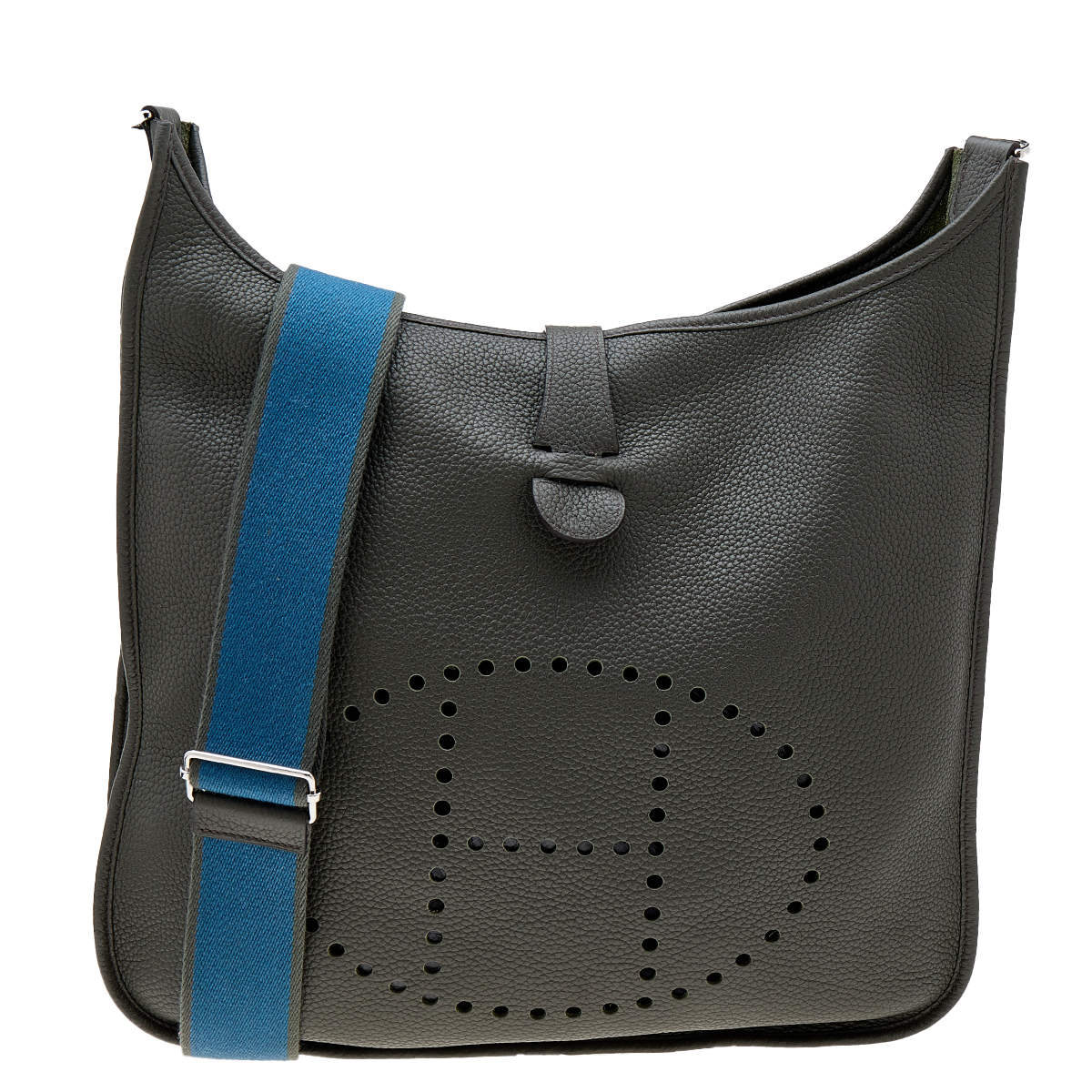 Pre Owned Hermes Canopee Clemence Leather Evelyne III TGM Bag