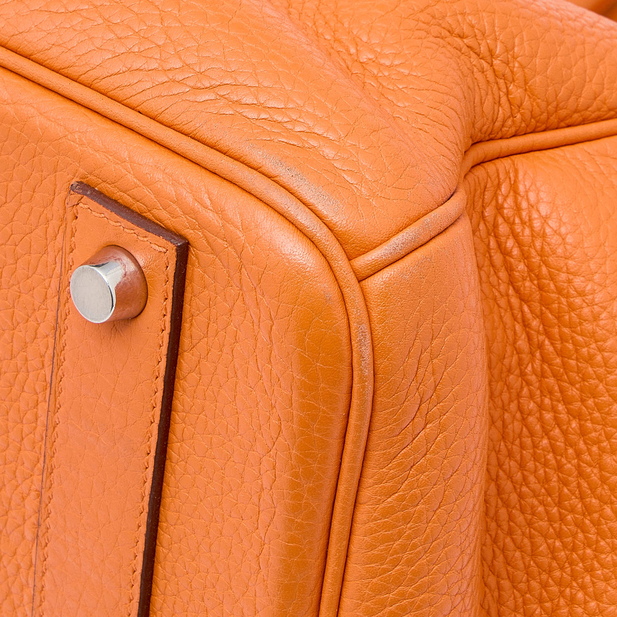 Hermes 40cm Orange H Togo Leather Birkin Bag with Palladium, Lot #56200