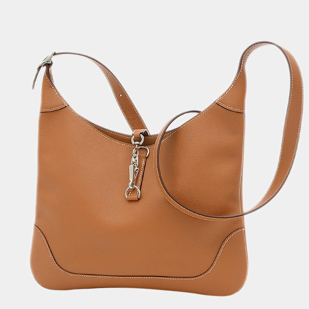 Pre Owned Hermes Trim 31 Evercolor Gold Y Engraved