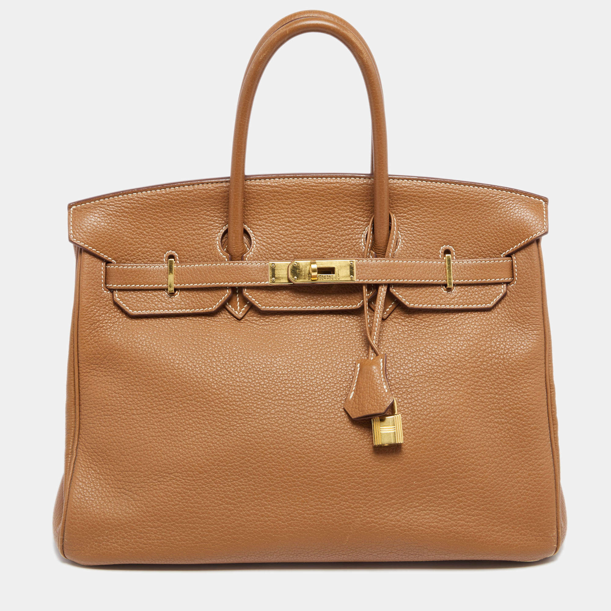 Hermes Gold Togo Leather Gold Finish Birkin 35 Bag
