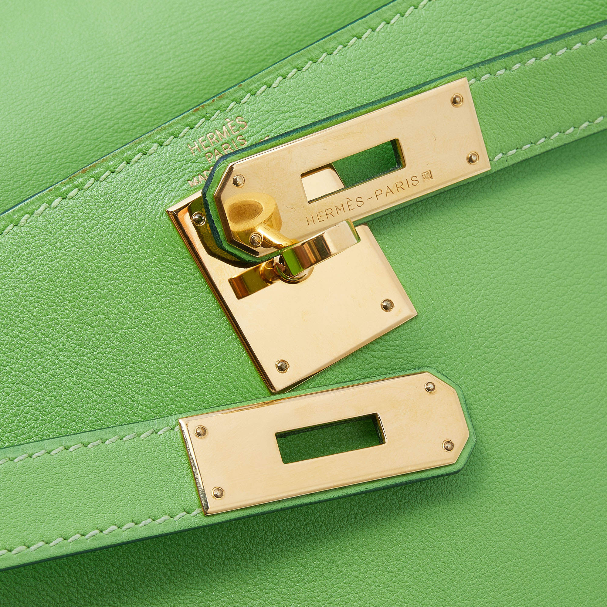 Hermès Limited Edition Kelly 32 Blue Green Bag – ZAK BAGS