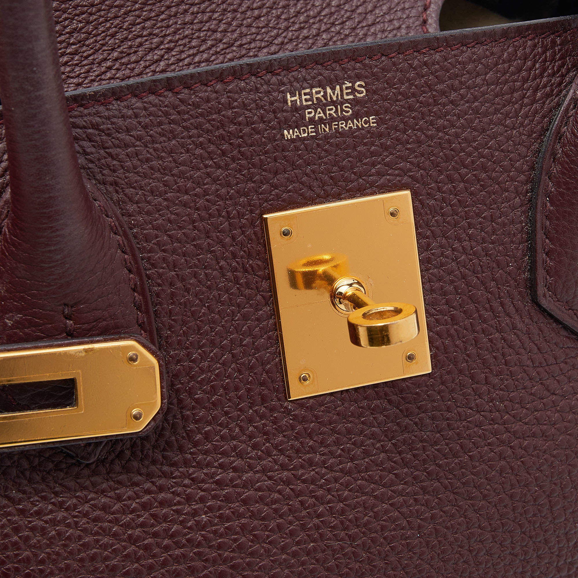 Hermes Birkin bag 30 Bordeaux Togo leather Silver hardware