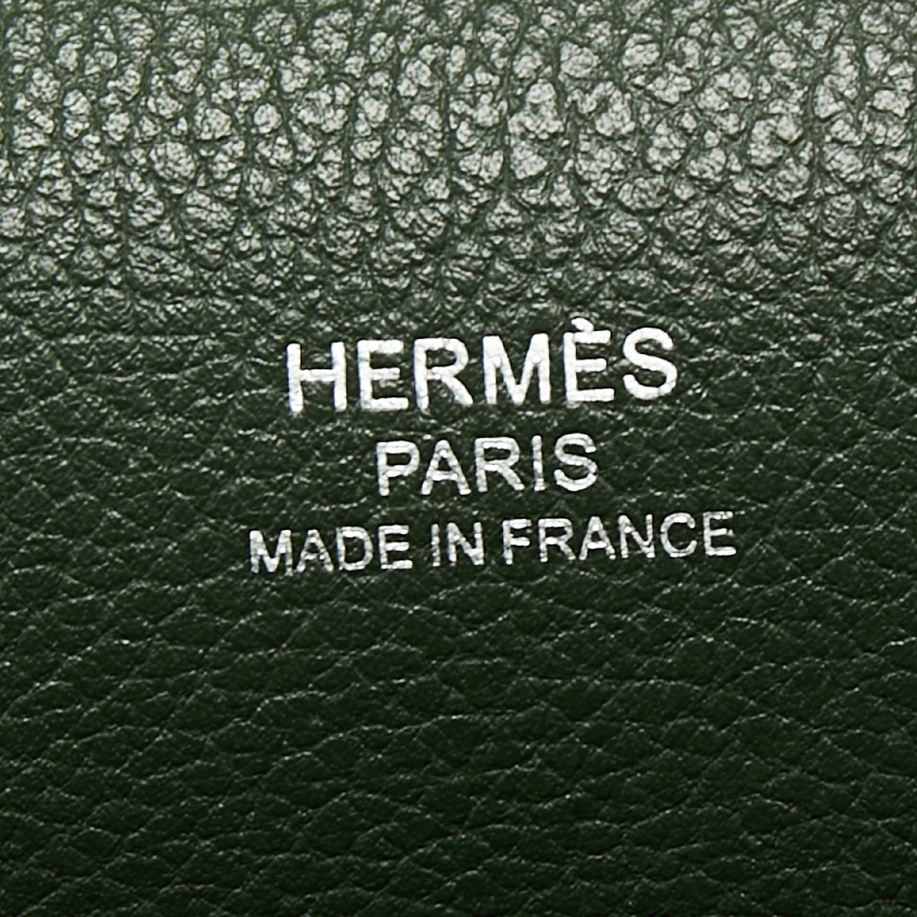 Hermes 26cm Vert Anglais Evercolor Leather Palladium Plated