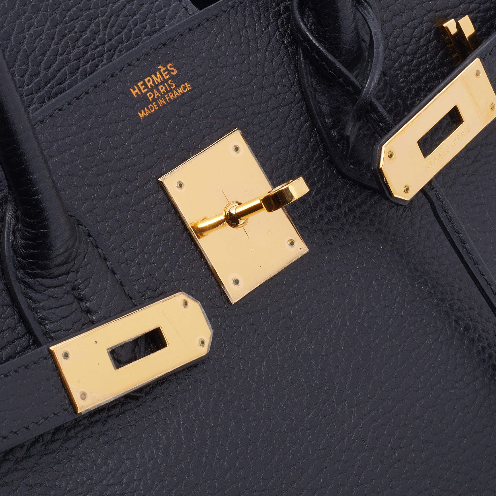 Birkin 30 in black Togo leather with rose gold hardware. #designercons