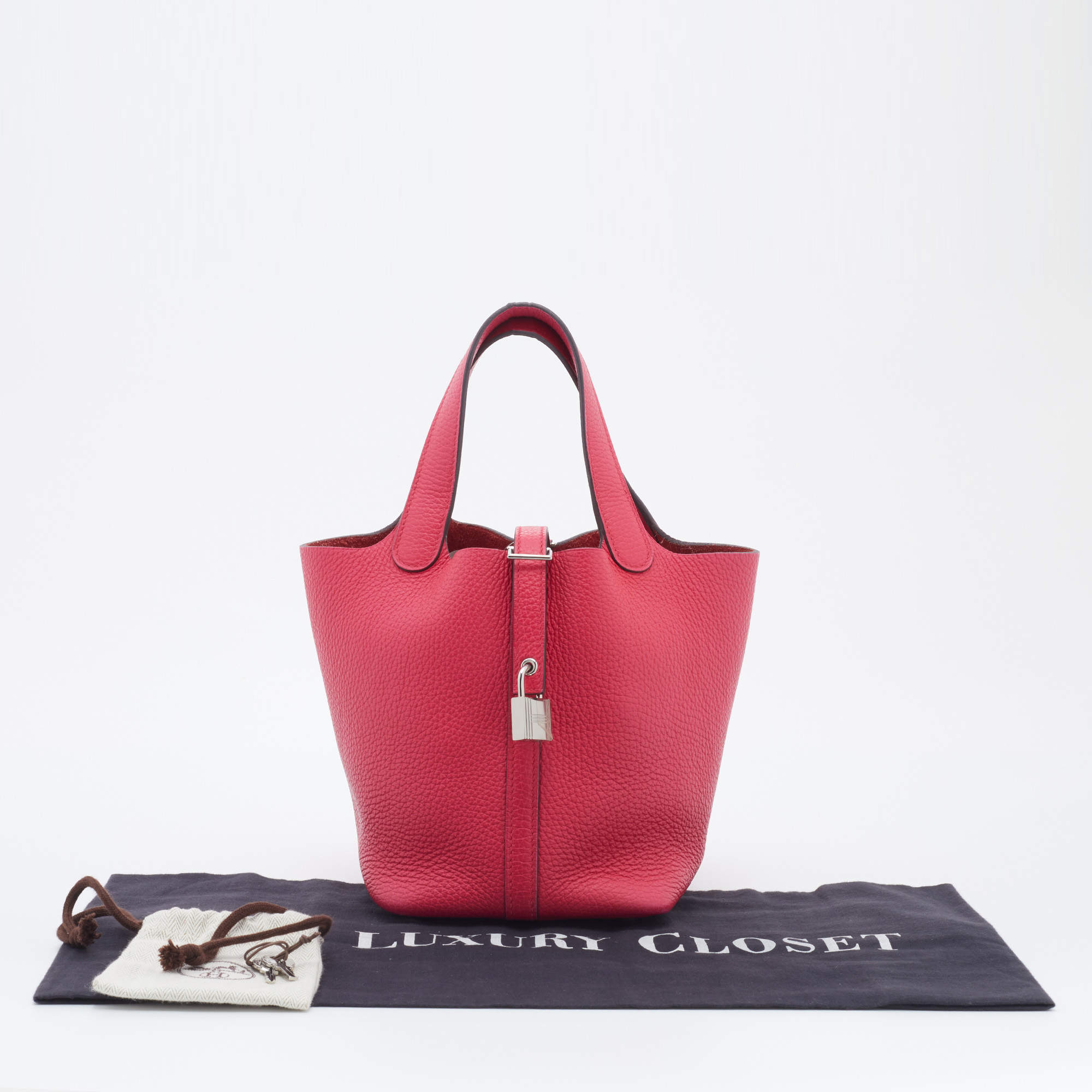 Hermès Rose Extreme Togo Leather Picotin Lock 18 Bag Hermes
