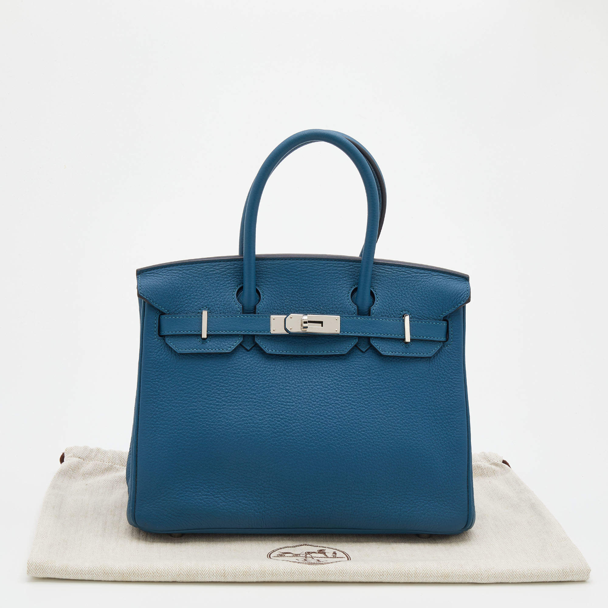 Hermès Cobalt Togo Leather Palladium Plated Birkin 30 Bag Hermes
