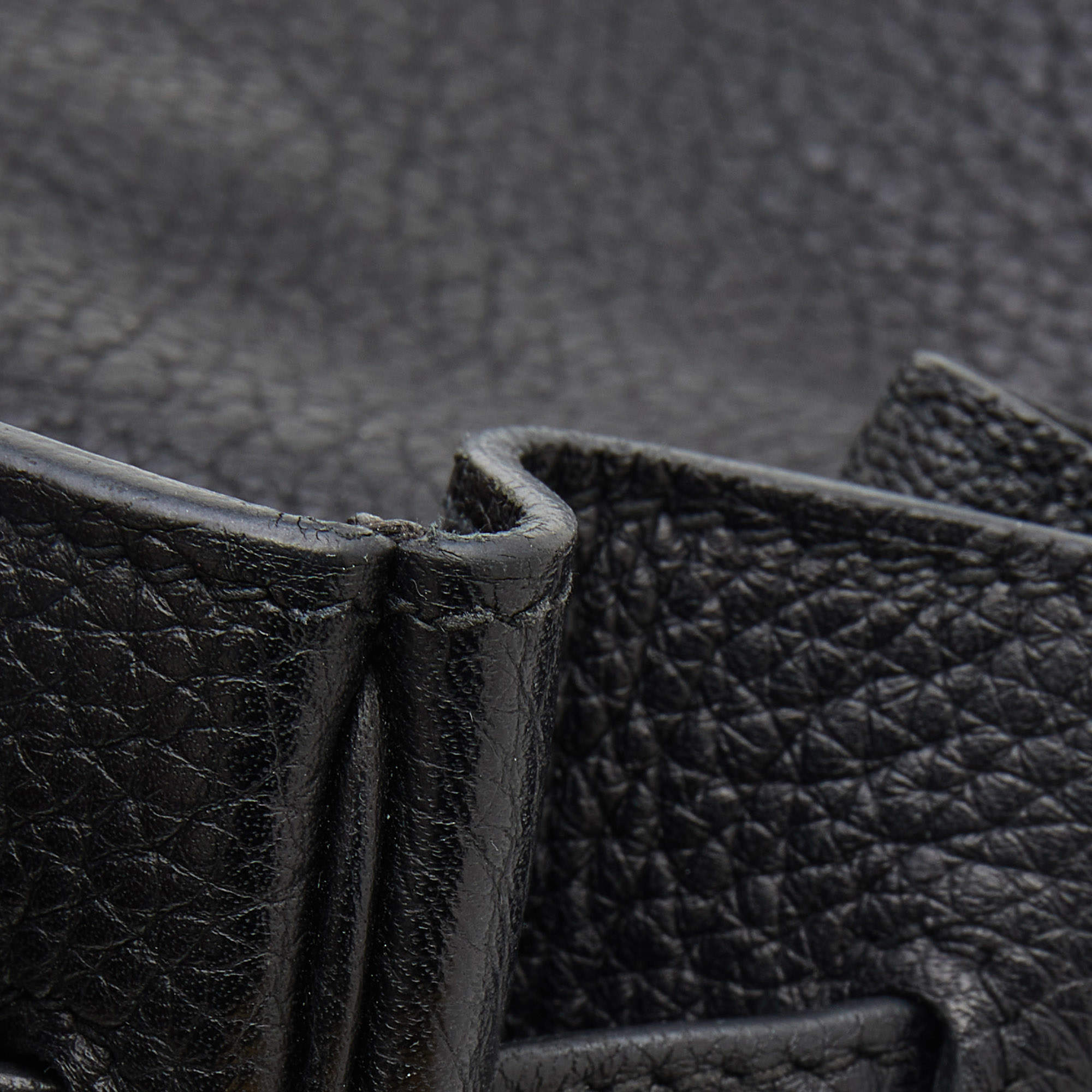 Hermès Kelly 40 Retournee Noir Fjord Leather Black