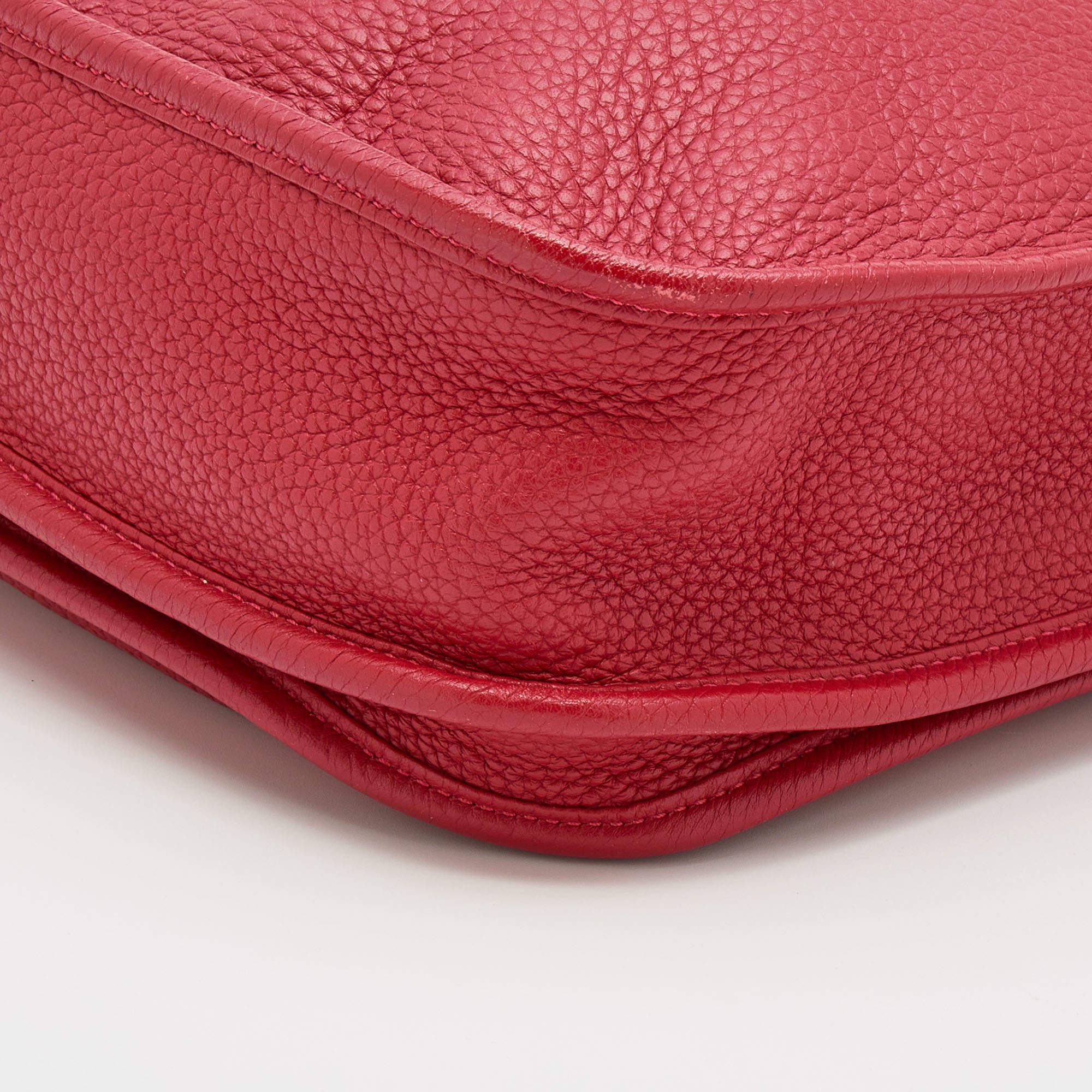 Hermès Rouge Piment Taurillon Clemence Leather Evelyne III 29 Bag