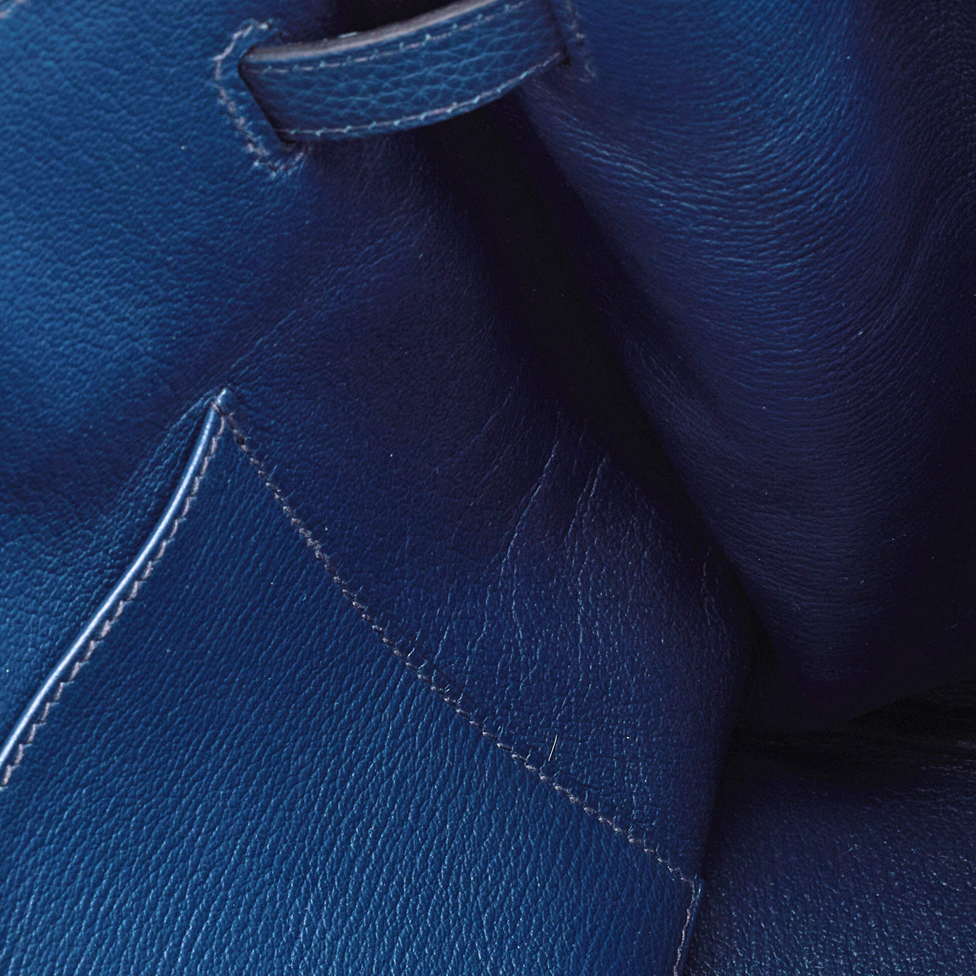 Hermès Limited Edition 50cm Bleu de Prusse Togo Leather Endless, Lot  #58005