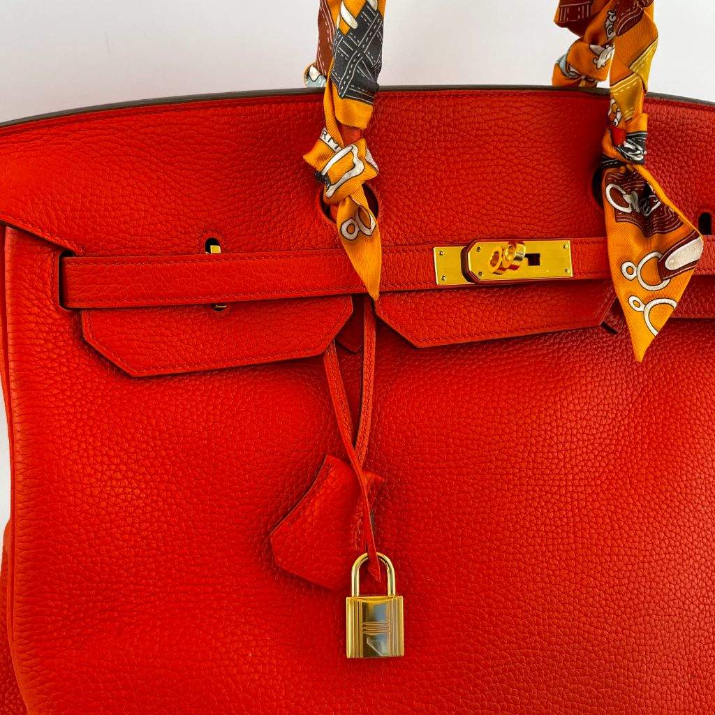 Hermes Birkin bag 40 Gold Togo leather Silver hardware