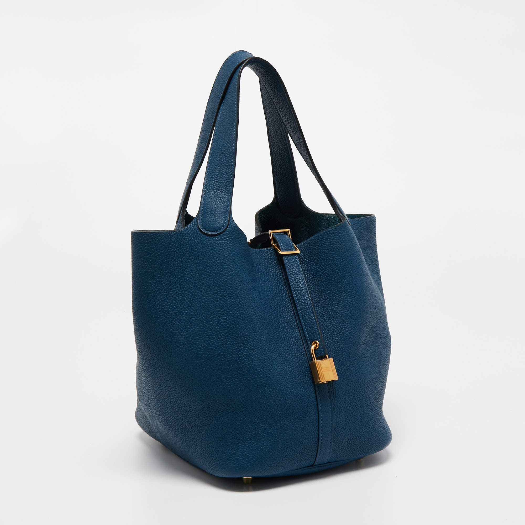 Hermes Deep Blue Taurillon Maurice Leather Picotin Lock 22 Bag Hermes