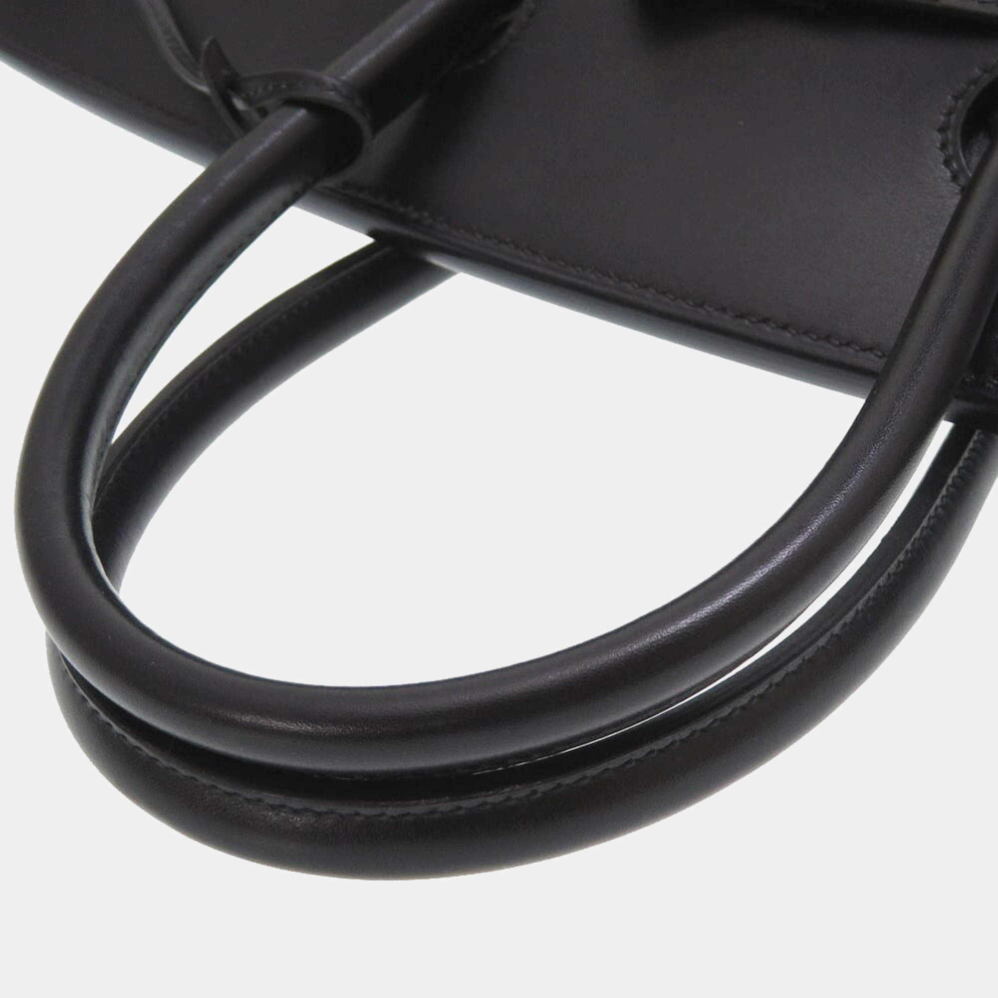 Hermes Birkin 35 box calf black □F stamped handbag 0