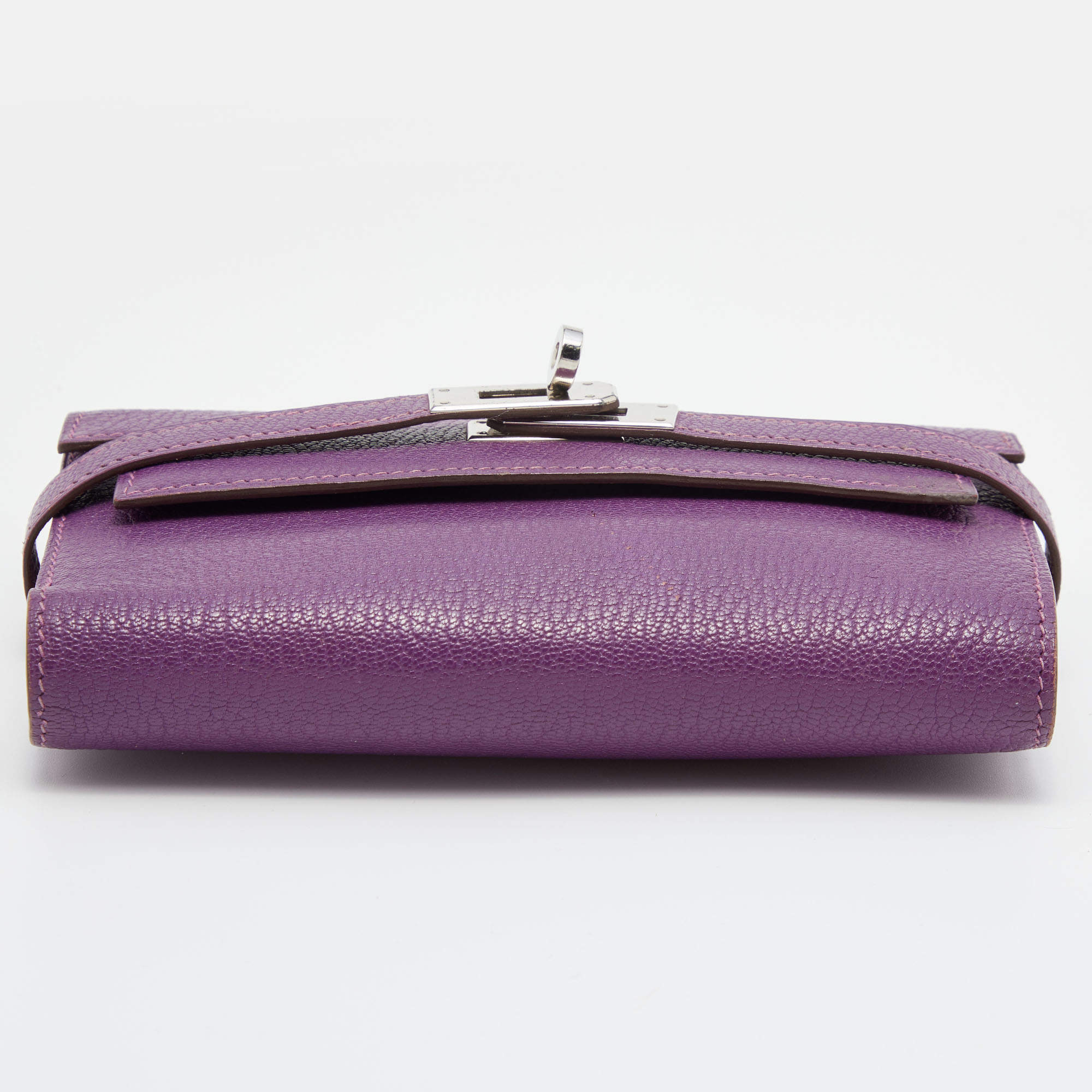 Hermes Anemone Chevre Kelly Long Wallet PHW - Chicjoy