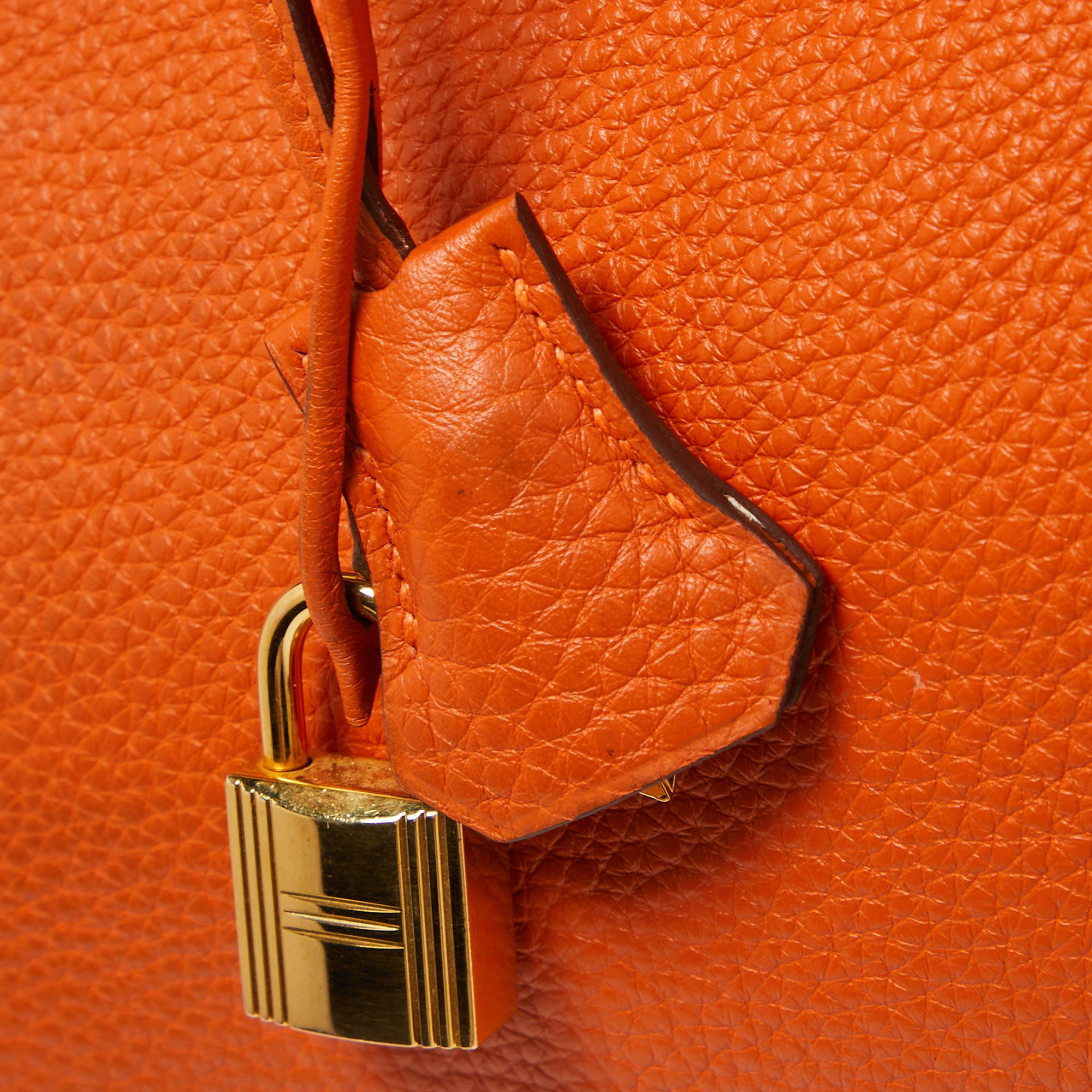 Hermès Orange Clemence Birkin 35 | 35cm