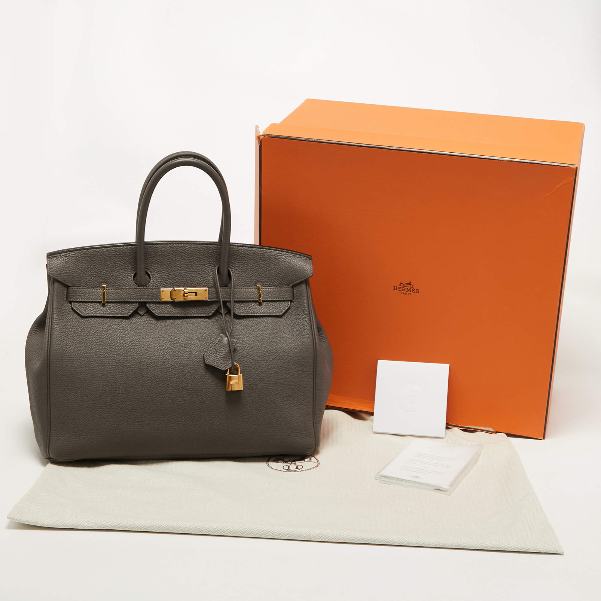 Hermes Etain Birkin 35 cm Togo Palladium Hardware