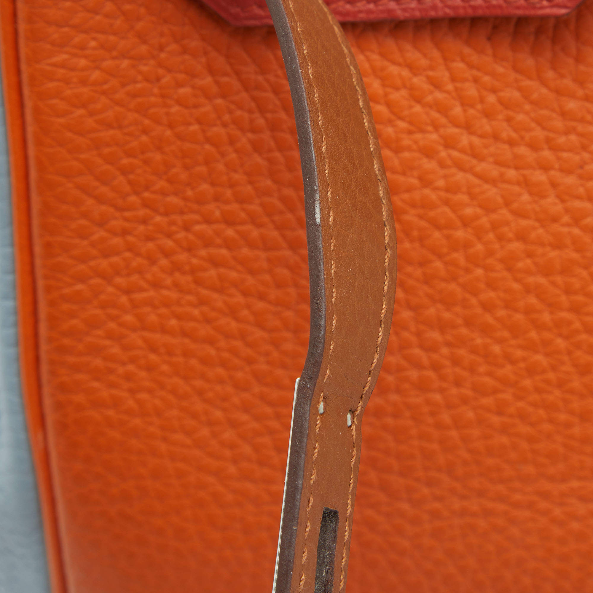 Hermès Hermes Orange Clemence Birkin 30 Leather Pony-style
