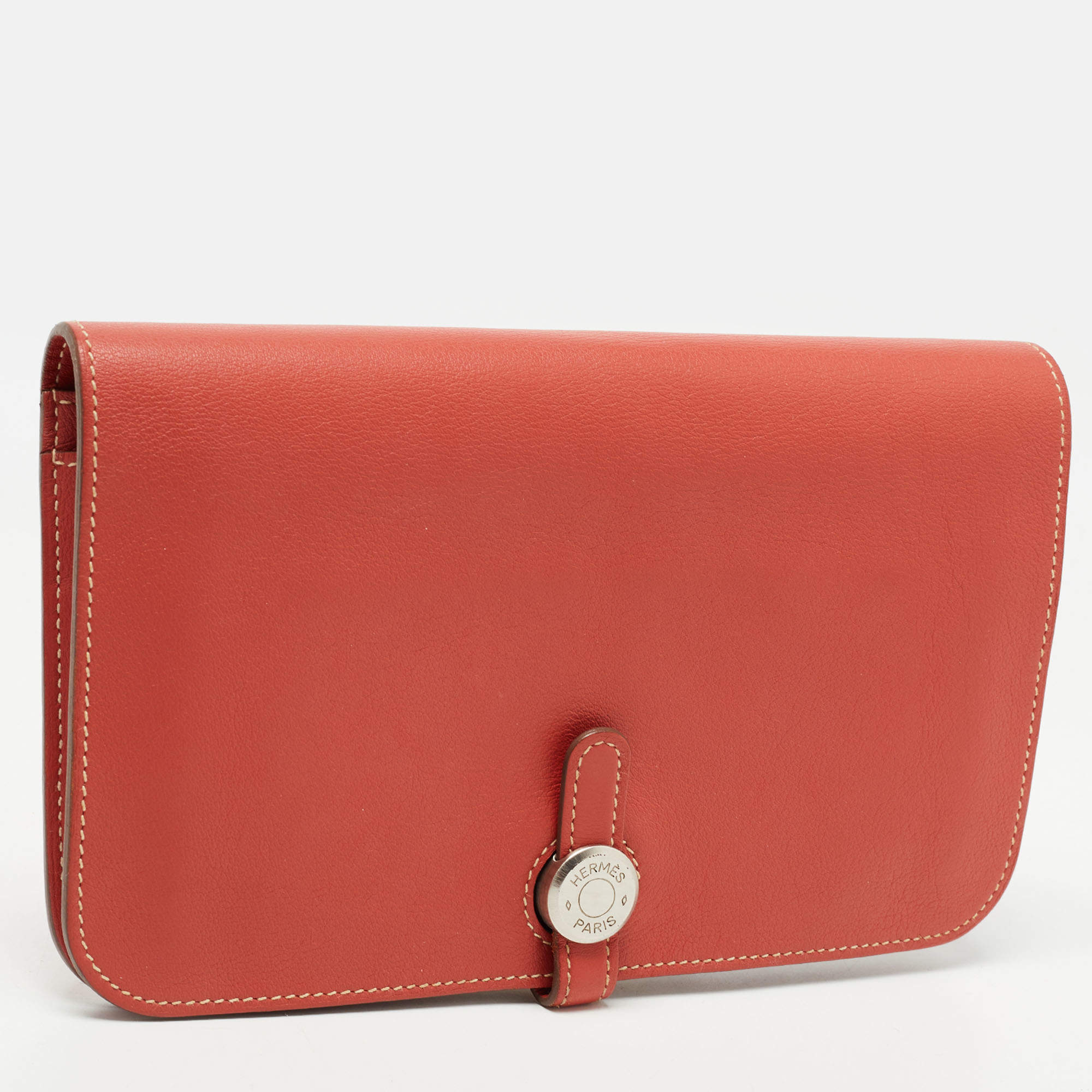 Hermes Sanguine Swift Leather Dogon Duo Wallet Hermes