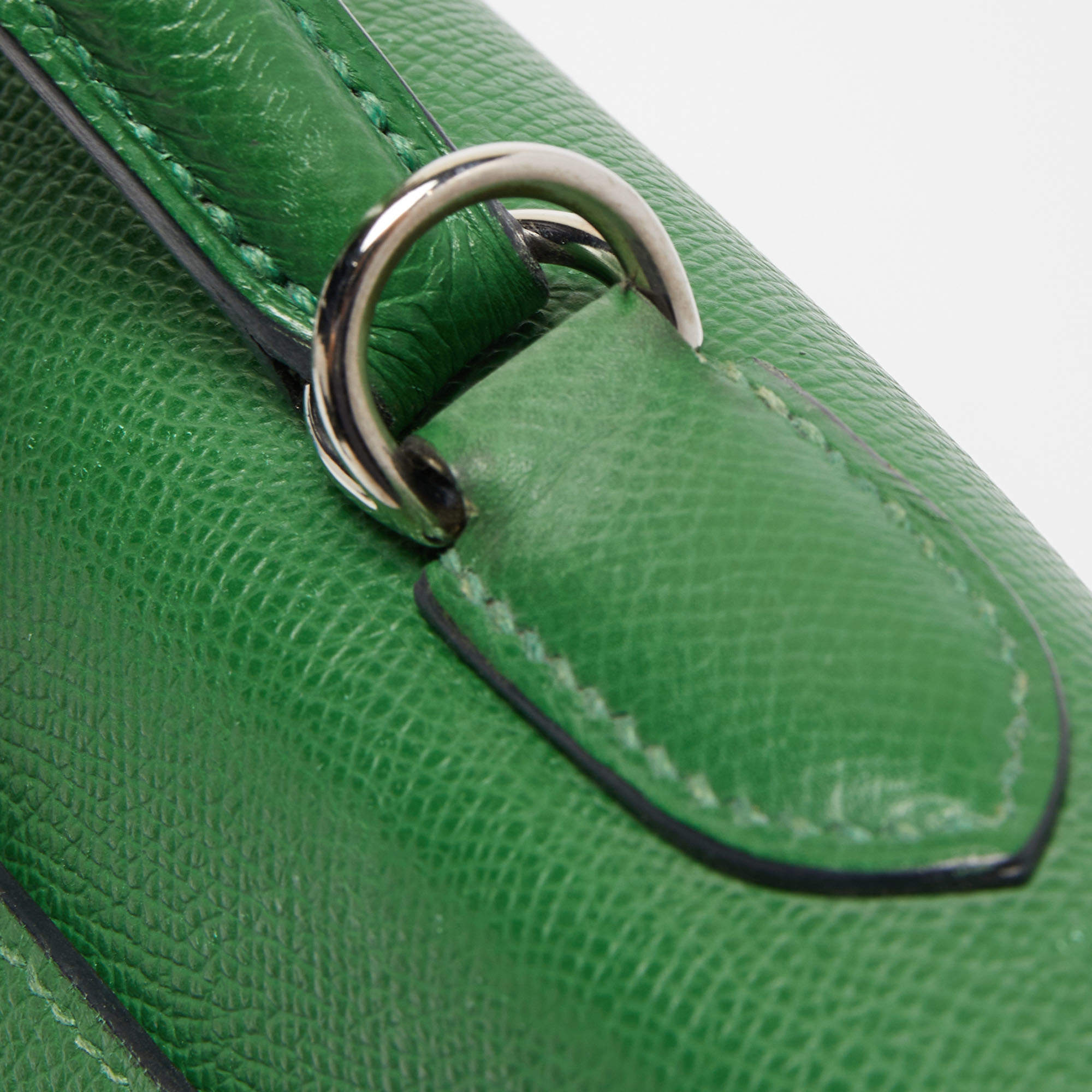 Hermes Vert Bengal Epsom Leather Palladium Finish Kelly Retourne 35 Bag  Hermes