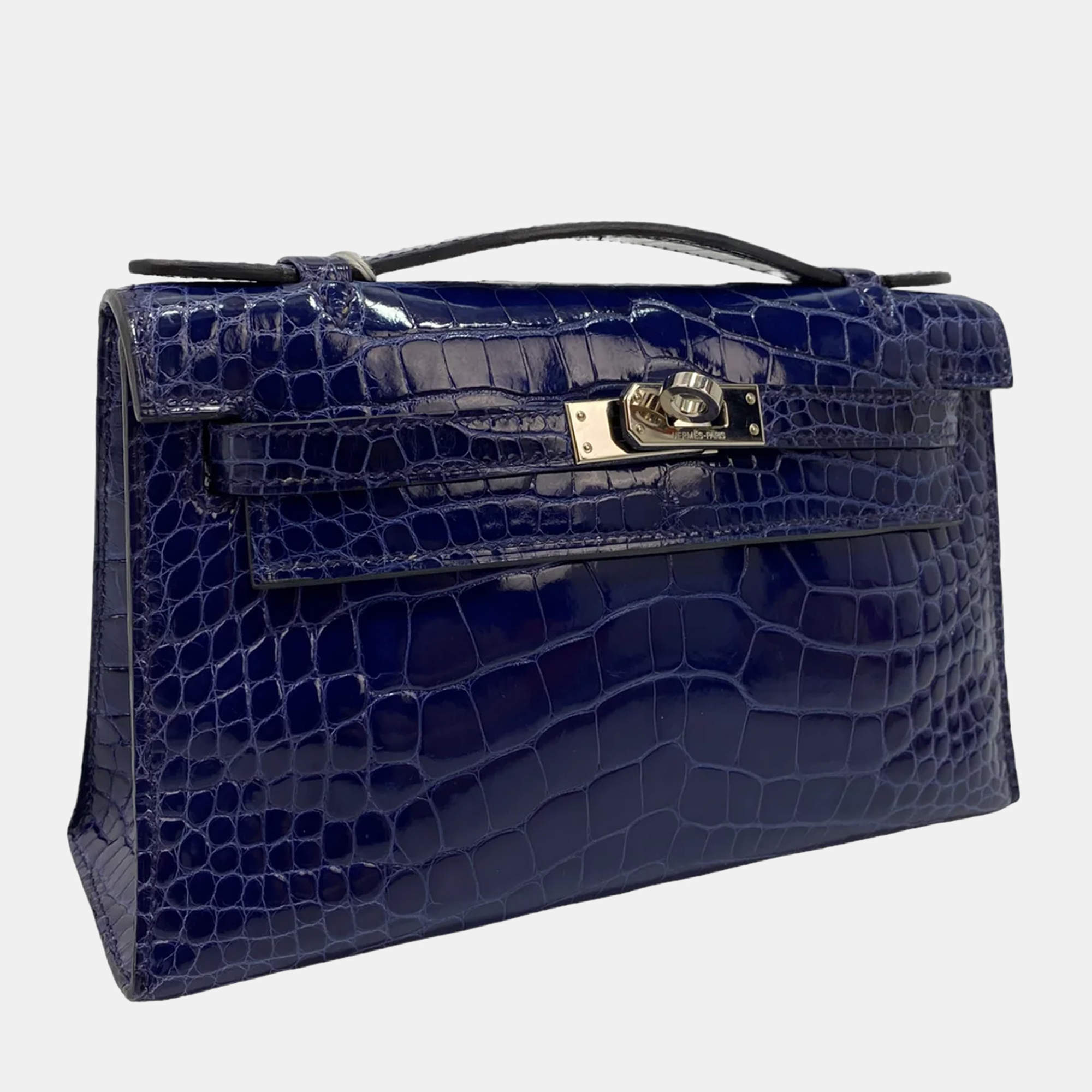 Hermès Graphite Mini Kelly Pochette of Matte Mississippiensis Alligator  with Palladium Hardware, Handbags and Accessories Online, Ecommerce  Retail