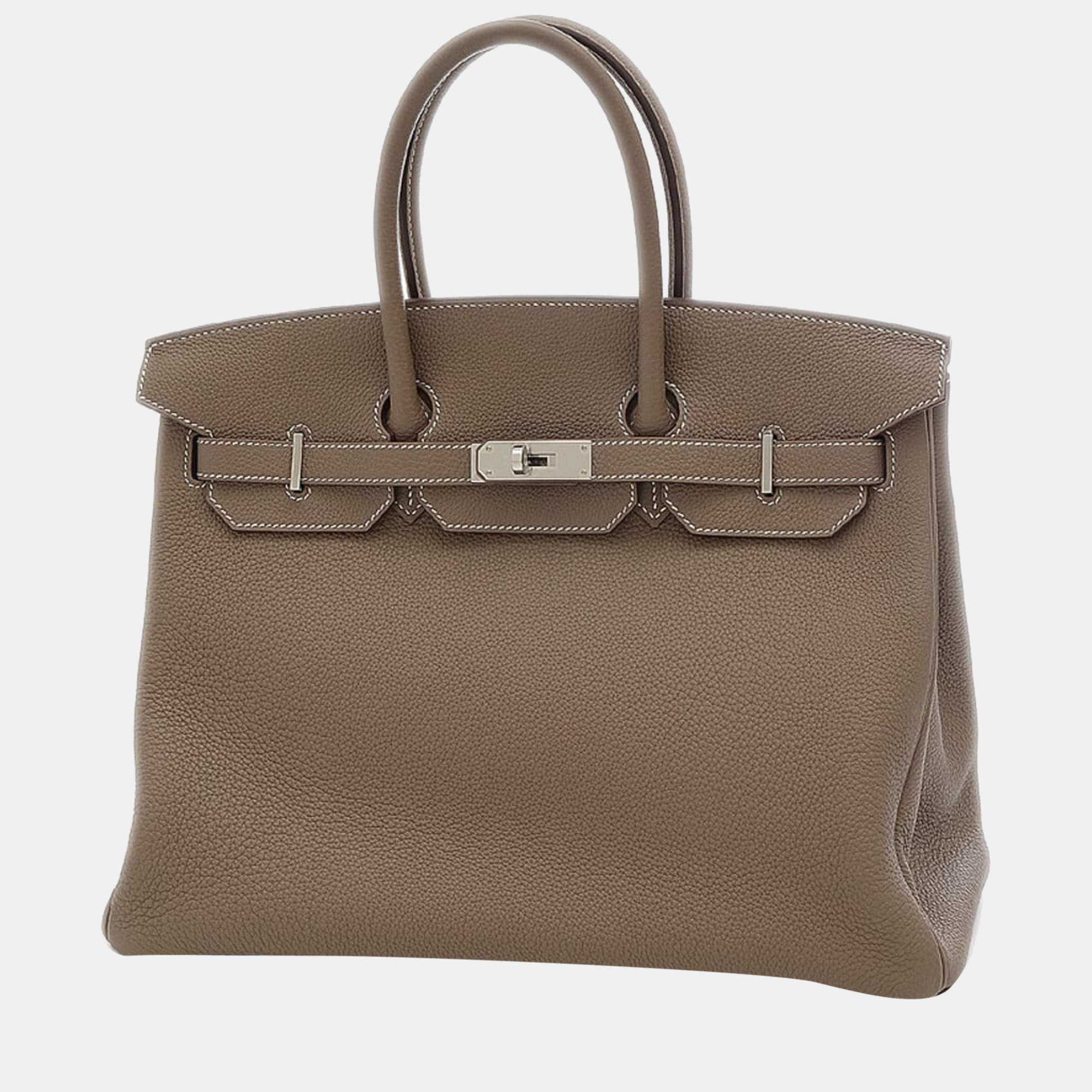 2009 Hermès Birkin 35 Togo Leather Ciel Top Handle Bag