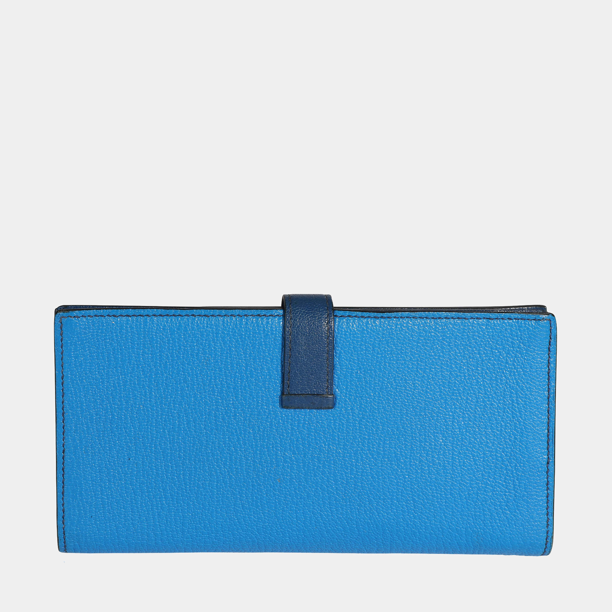 Hermès Bleu Izmir & Bleu Saphir Chévre Leather Béarn Wallet