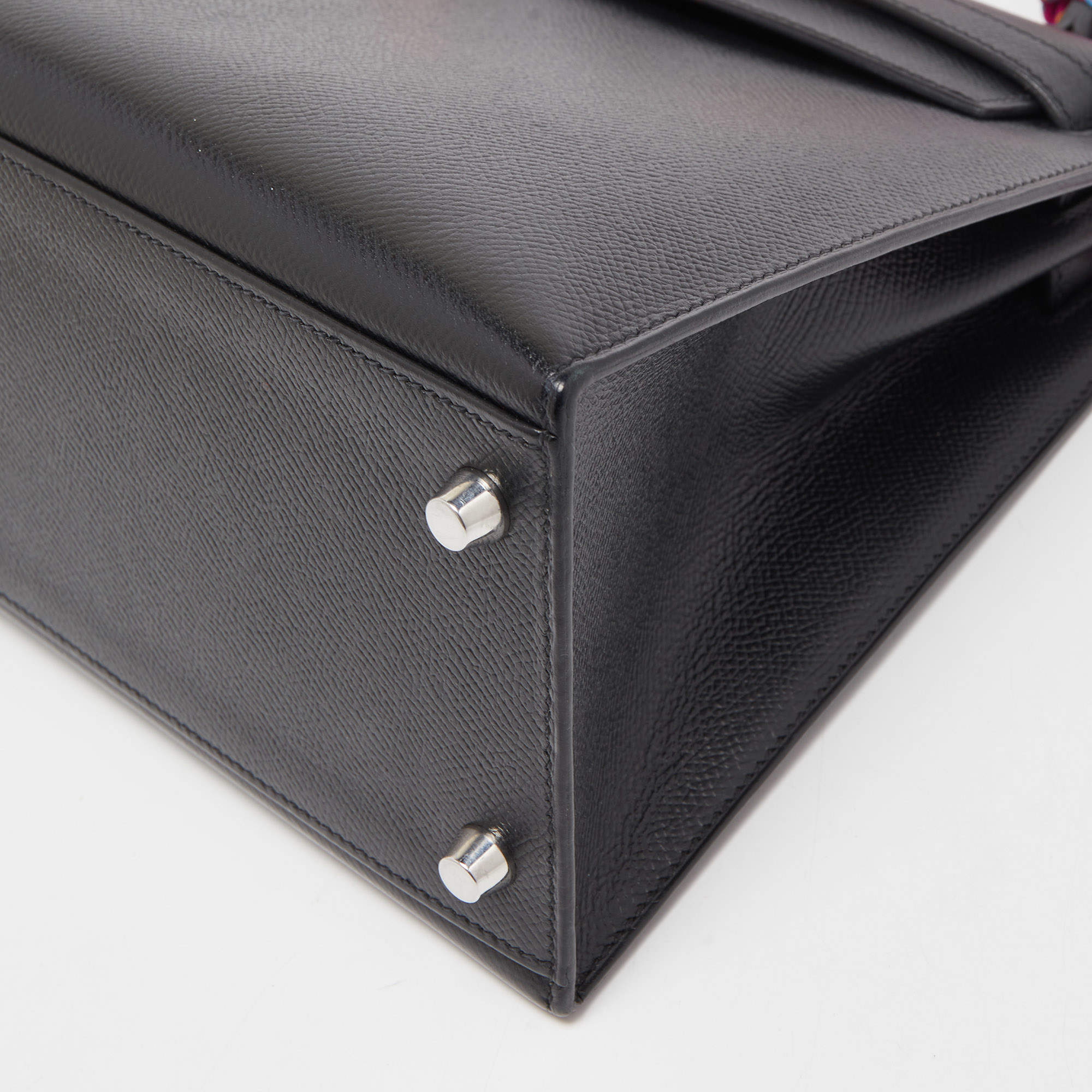 🖤 Hermès 25cm Kelly Sellier Black Epsom Leather Palladium