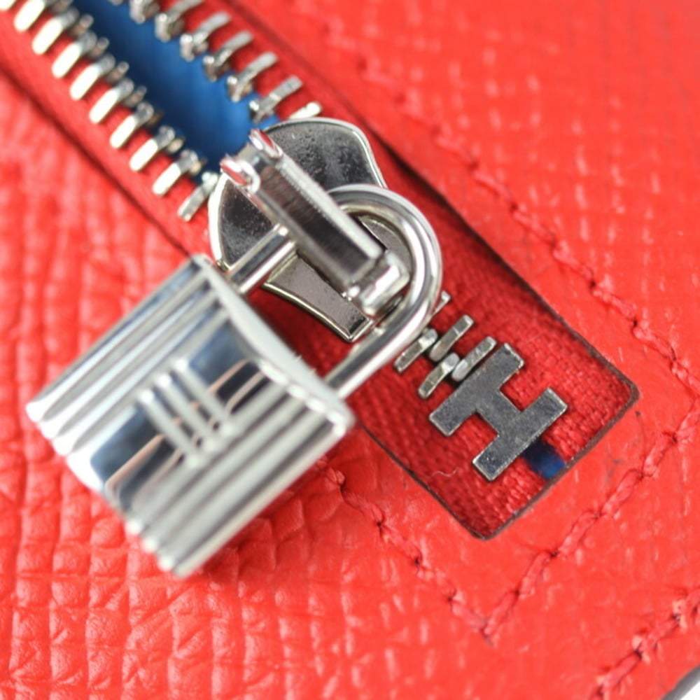 Hermes Kelly Pocket Compact Coin Case Vo Epsom Pink Red Blue