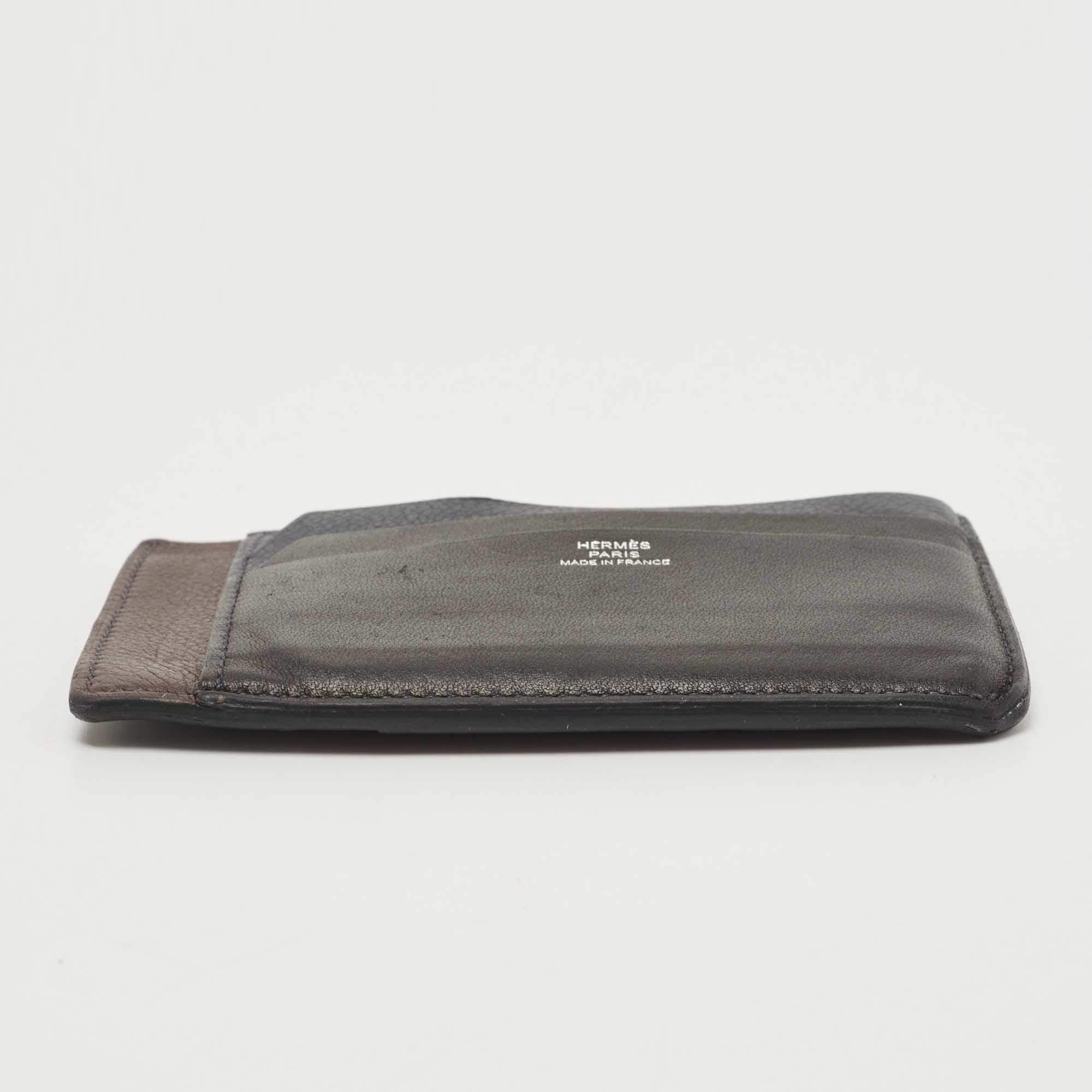 Hermes, business card holder, cognac-coloured smooth lea…